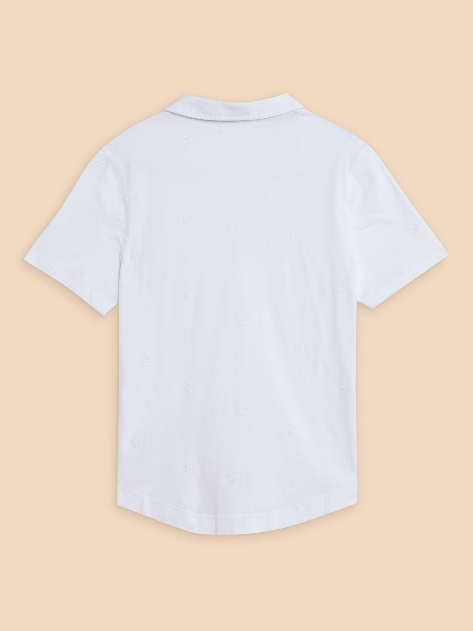 Product image 7 of 7, which shows White Stuff Penny Pocket Embroidered Shirt, Pale Ivory, 6