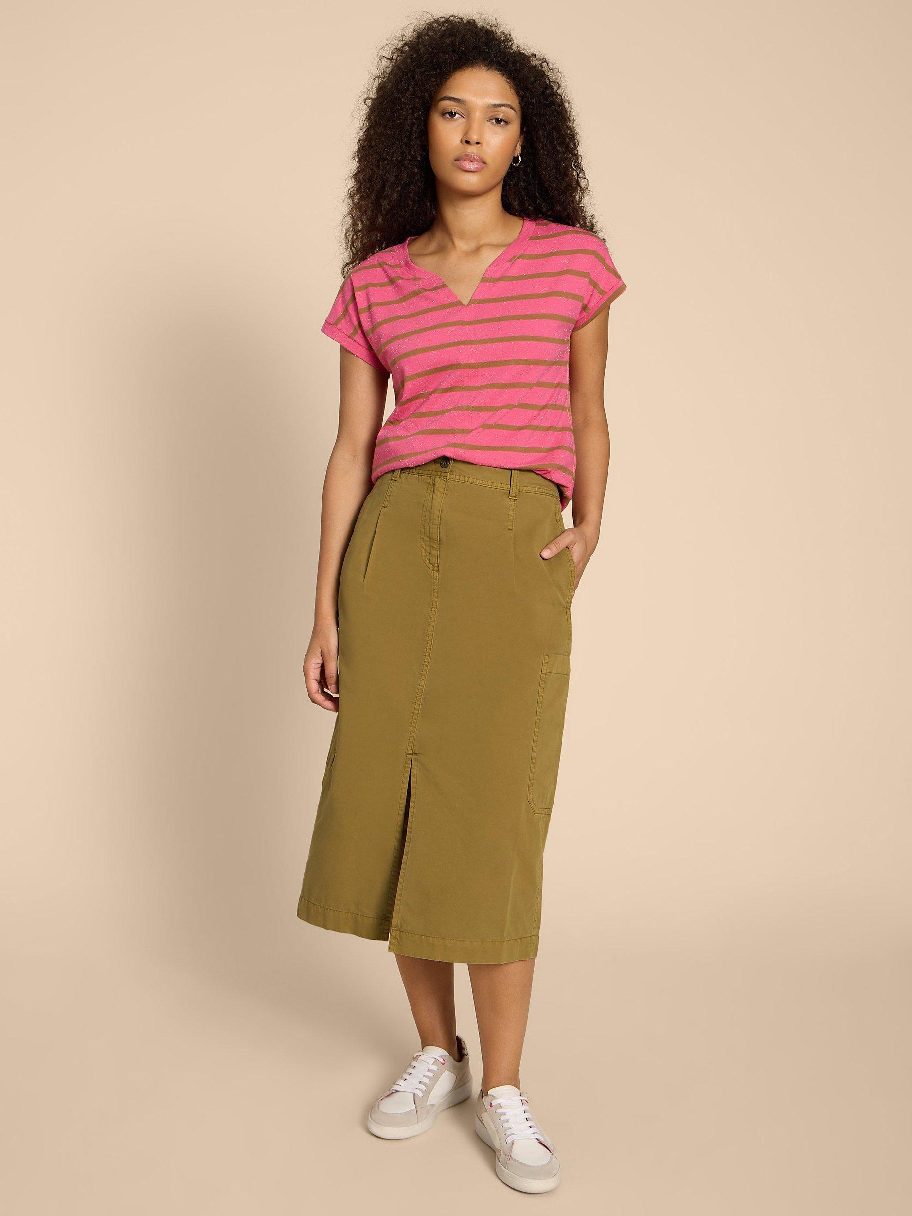 White Stuff Carlie Cargo Skirt Khaki