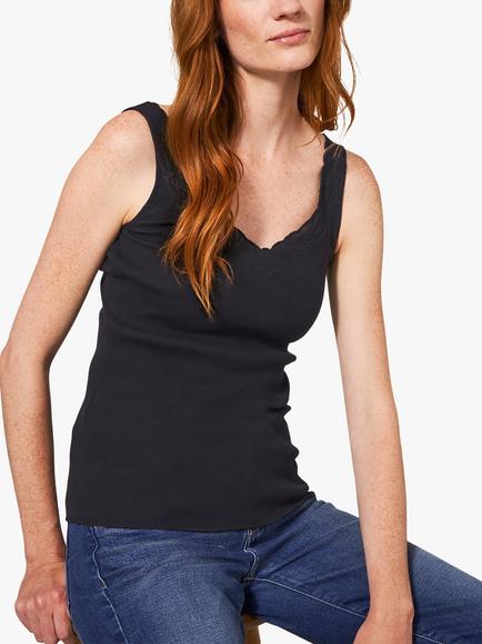 White Stuff Sea Breeze Vest Top, Dk Grey