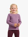 Lindex Kids' Ribbed Organic Cotton Top, Lilac