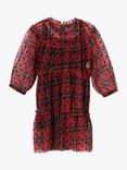 Angel & Rocket Baby Cara Tartan Spot Dress, Red