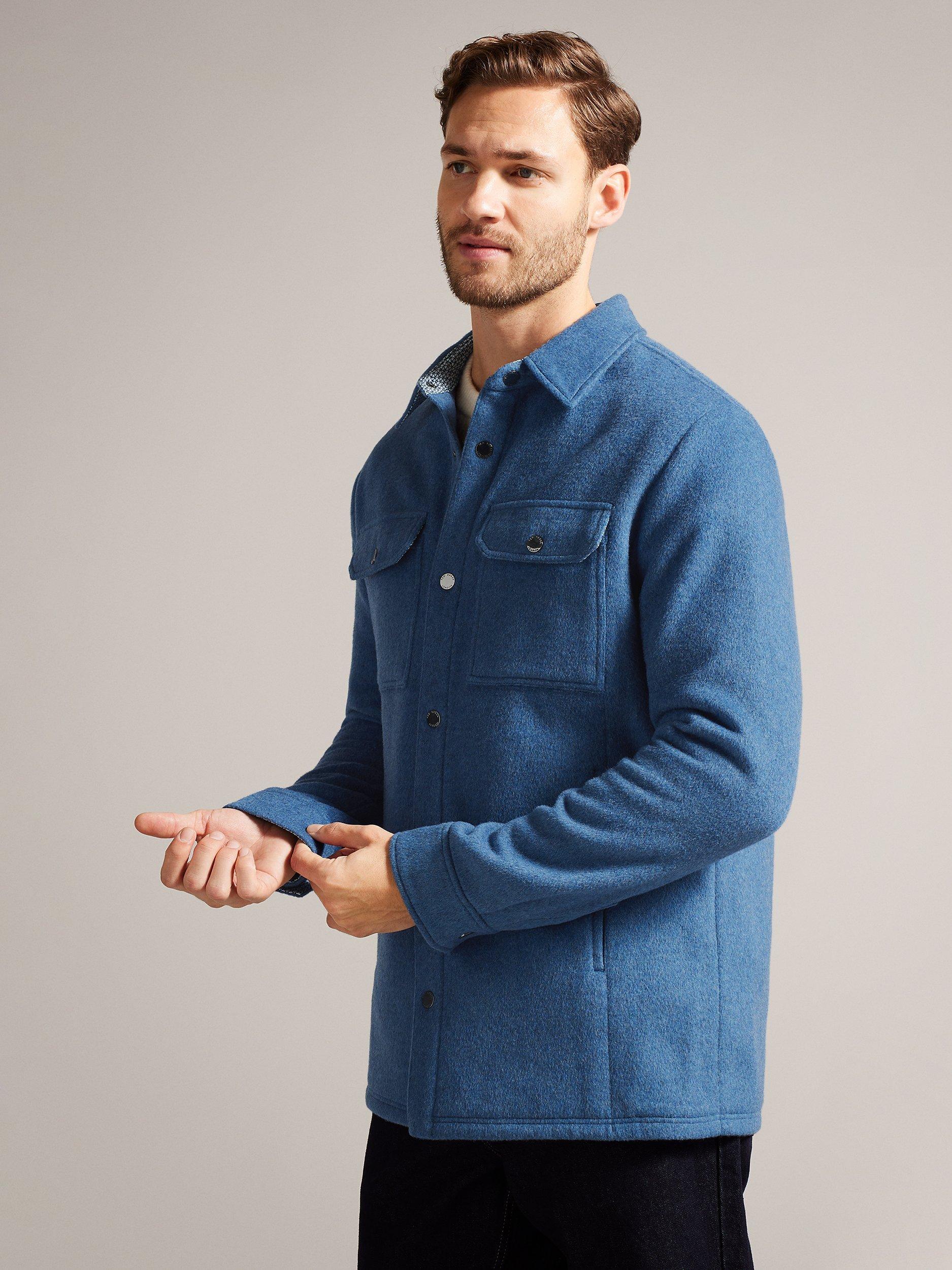 Ted Baker Aderbry Long Sleeve Wool Blend Over Shirt