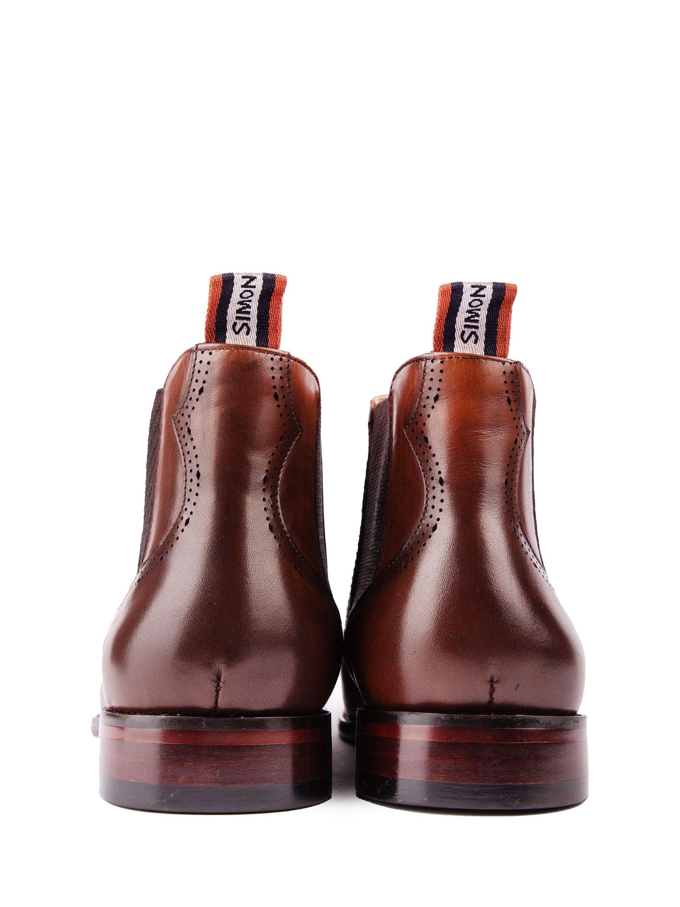 Product image 3 of 5, which shows Simon Carter Astrex Leather Chelsea Boots, Tan, 7
