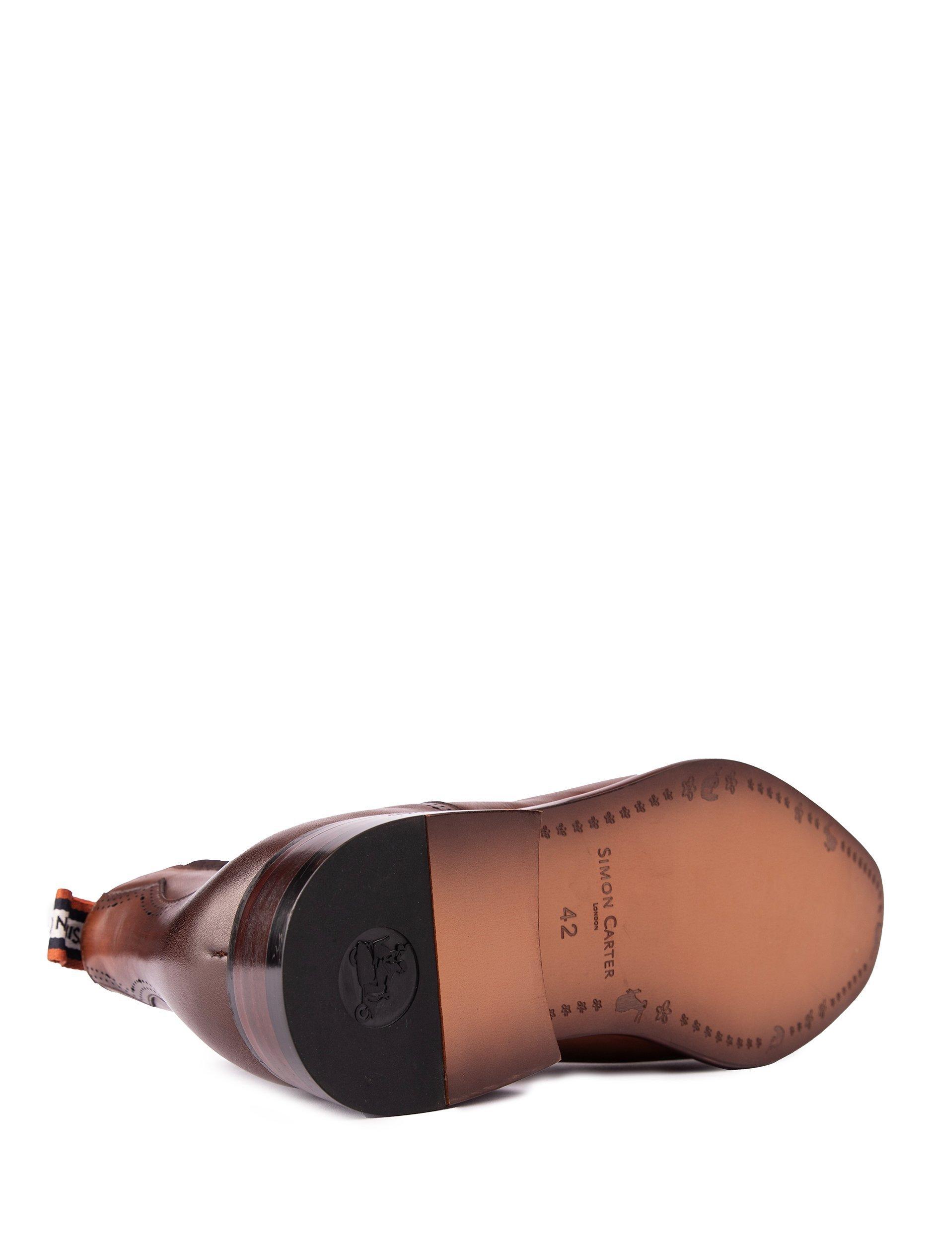 Product image 4 of 5, which shows Simon Carter Astrex Leather Chelsea Boots, Tan, 7