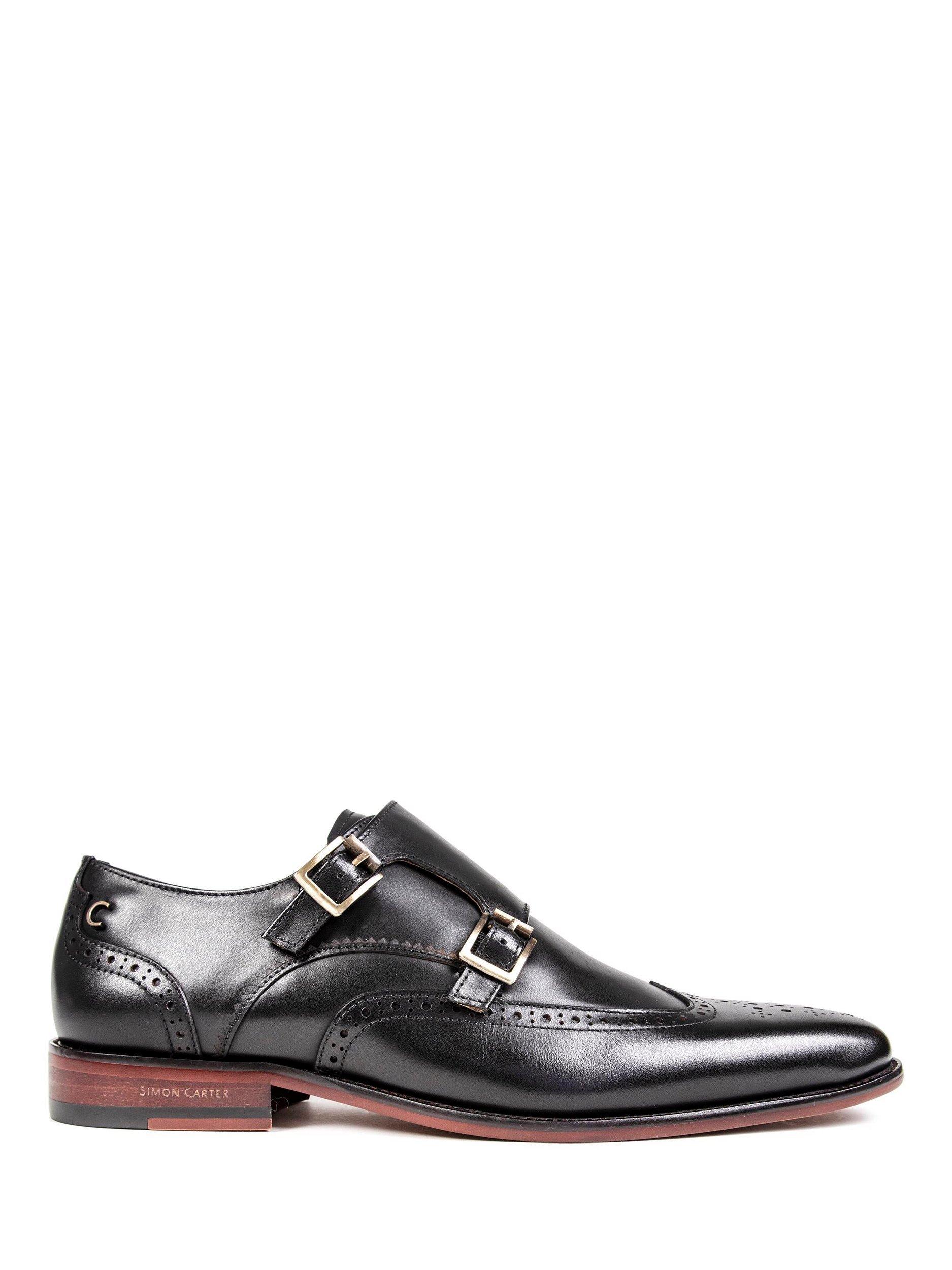 Simon Carter Spaniel Monk Shoes, Black