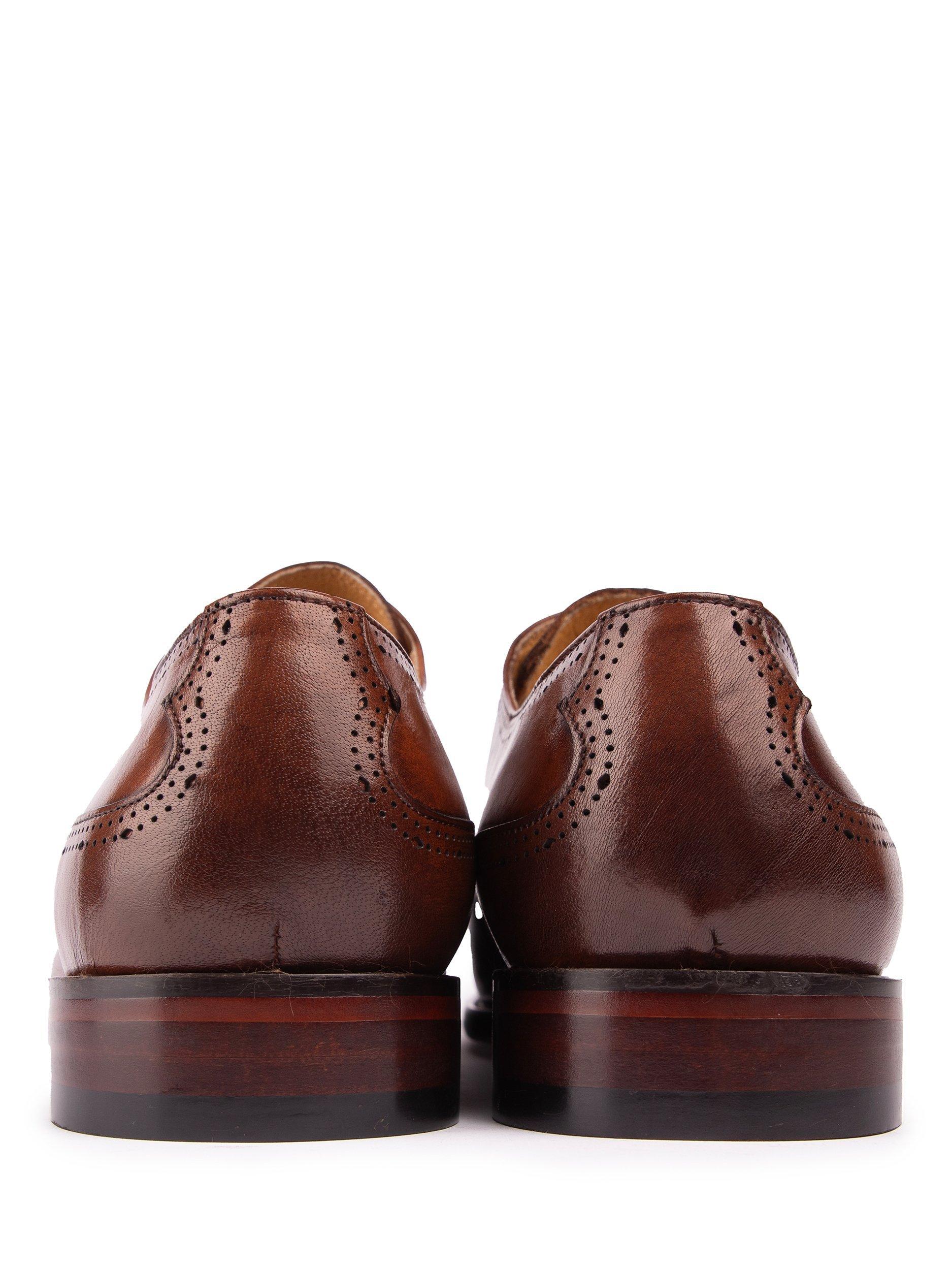 Product image 3 of 5, which shows Simon Carter Warren Leather Lace Up Shoes, Tan, 7