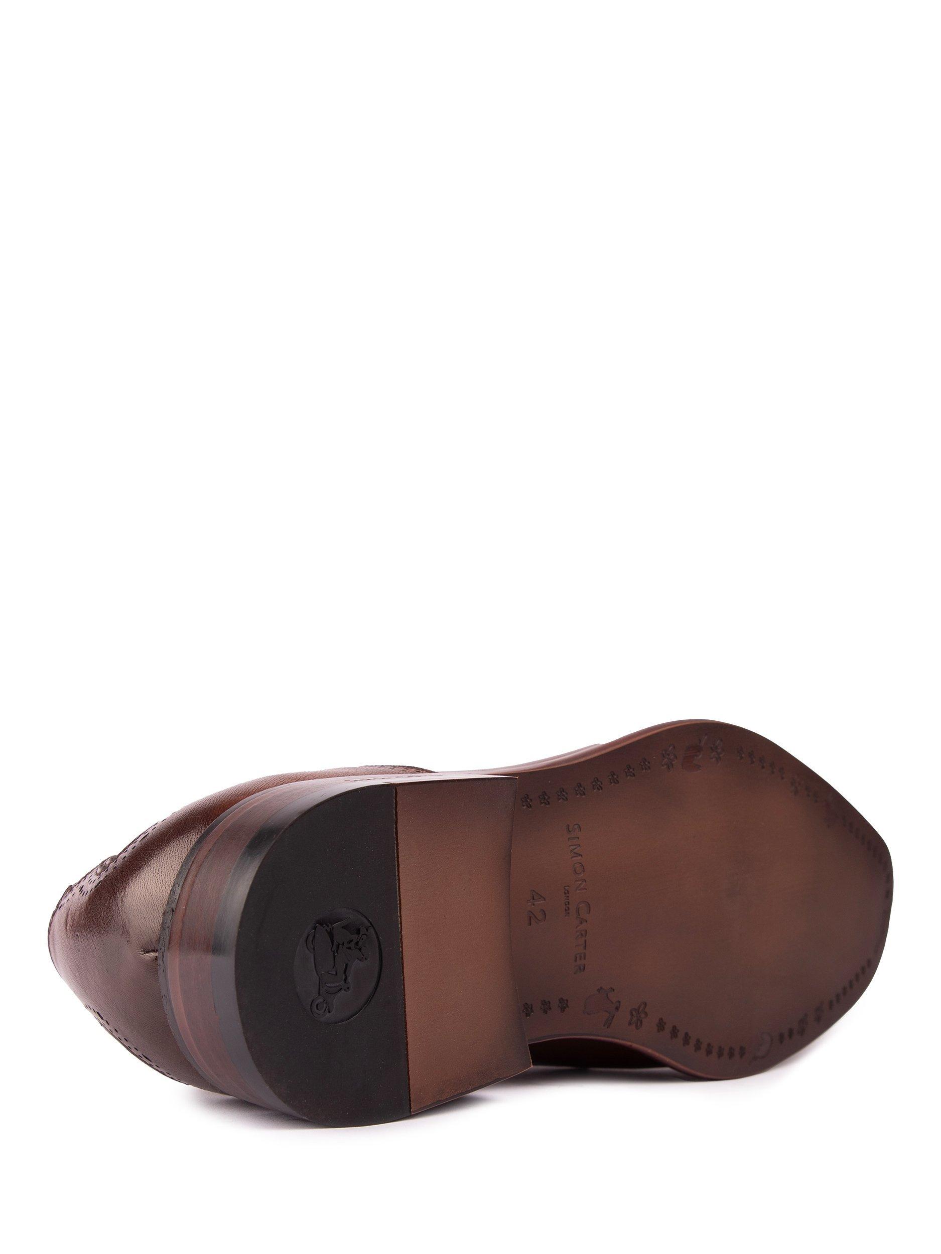 Product image 4 of 5, which shows Simon Carter Warren Leather Lace Up Shoes, Tan, 7