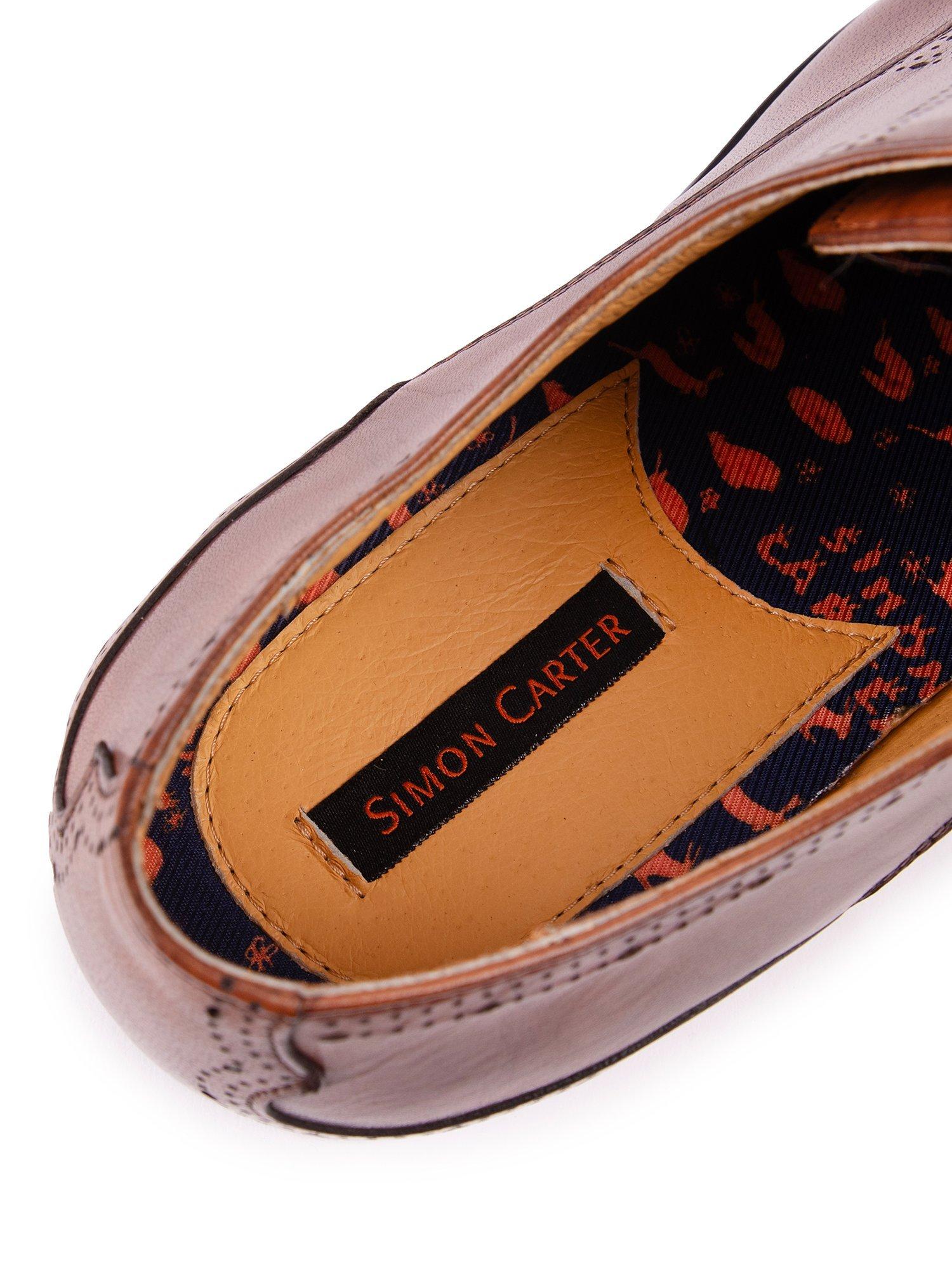 Product image 5 of 5, which shows Simon Carter Warren Leather Lace Up Shoes, Tan, 7