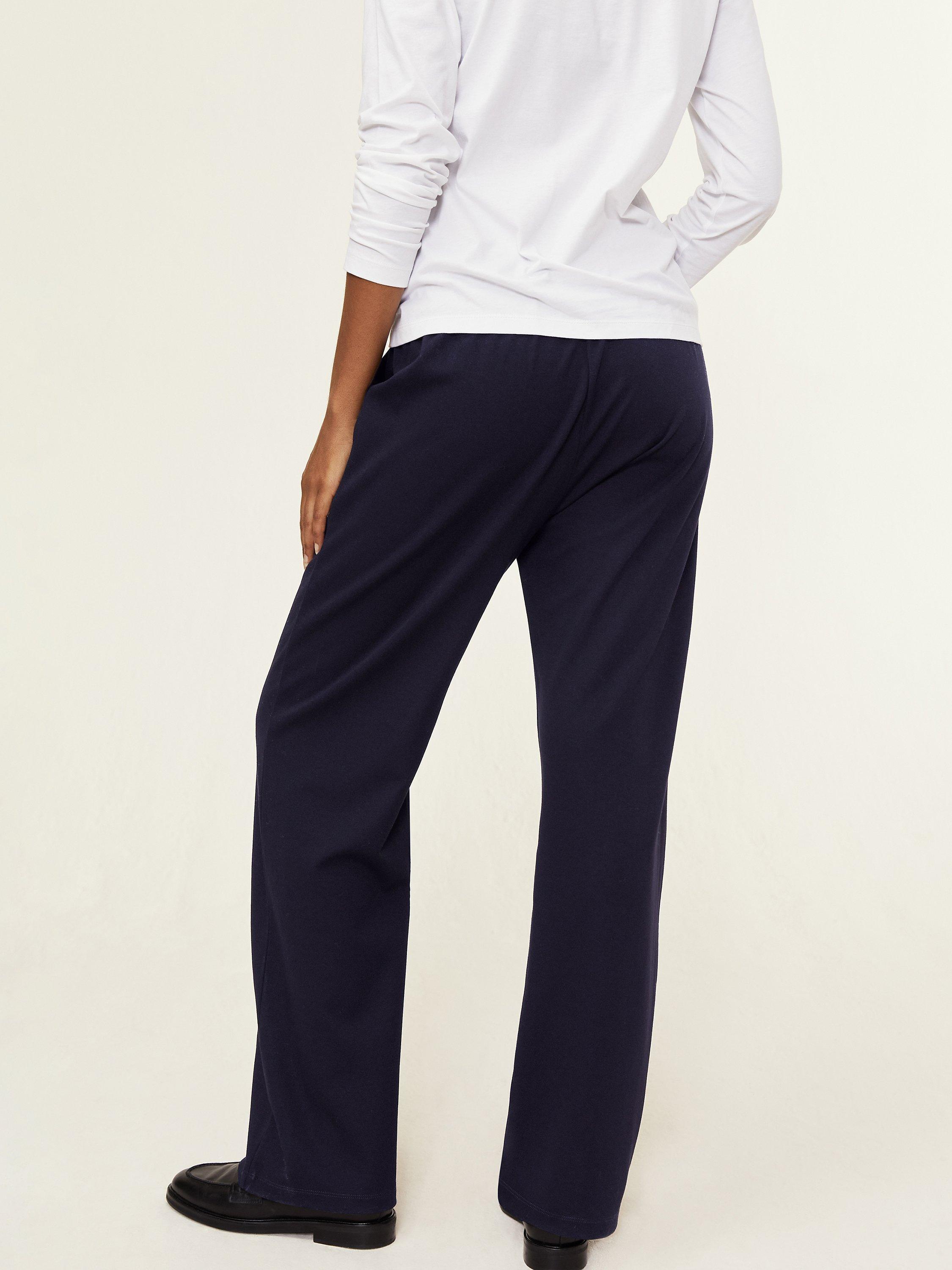 Product image 4 of 4, which shows Baukjen Marian Wide Leg Trousers, Classic Navy, 12