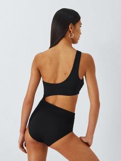 John Lewis Palma Textured Swimsuit, Black - view 2, Black