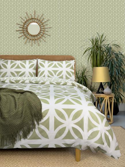 Mini Moderns Breeze Duvet Cover Set, British Lichen