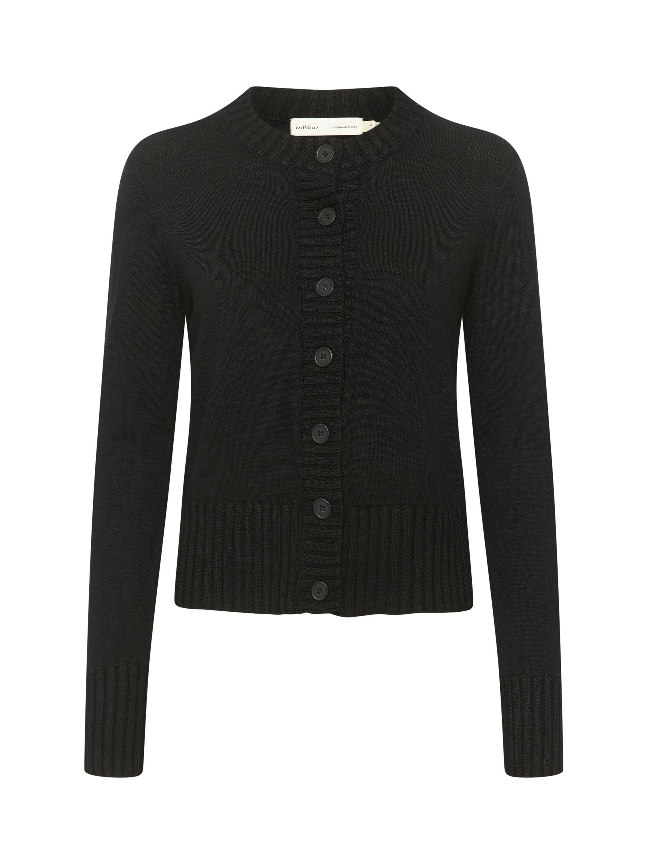 Product image 1 of 2, which shows InWear Orkidea Cardigan, Black, XS