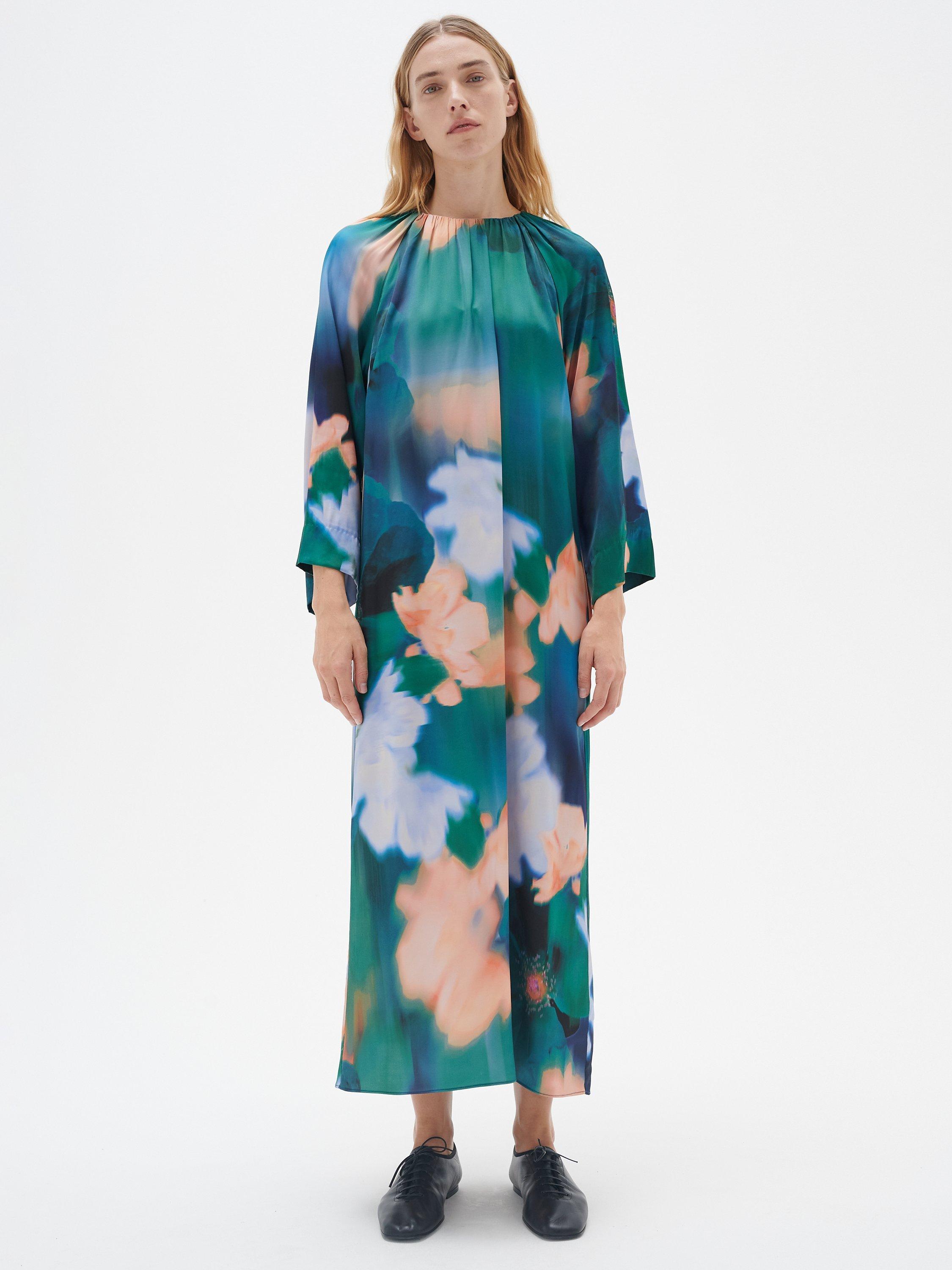 Product image 1 of 6, which shows InWear Cielo Loose Fit Maxi Dress, Blurry Flower, 8