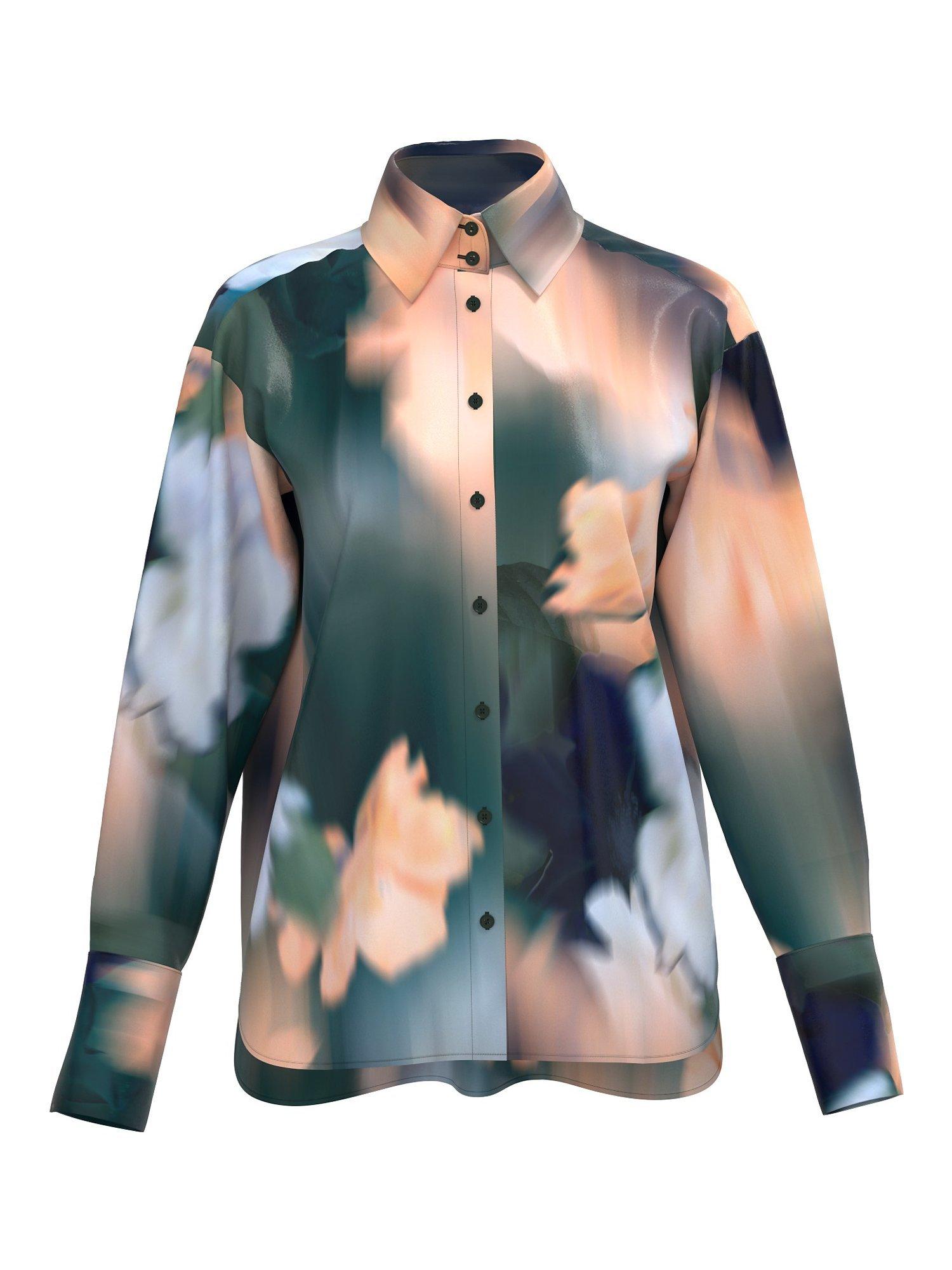 InWear Cielo Blurry Flower Casual Fit Shirt, Multi, 8