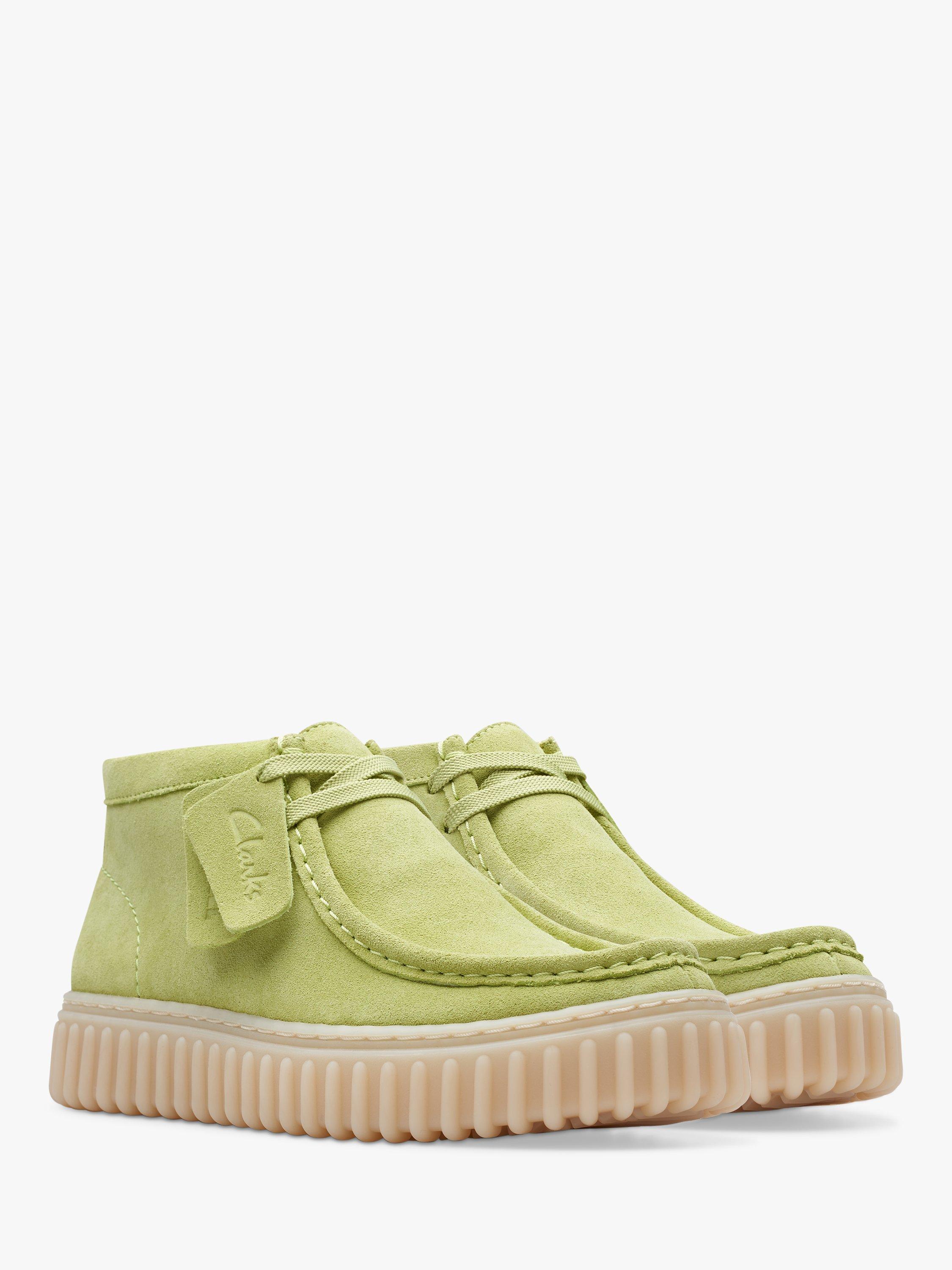 Product image 4 of 7, which shows Clarks Kids' Torhill K Suede Ankle Boots, Lime, 1