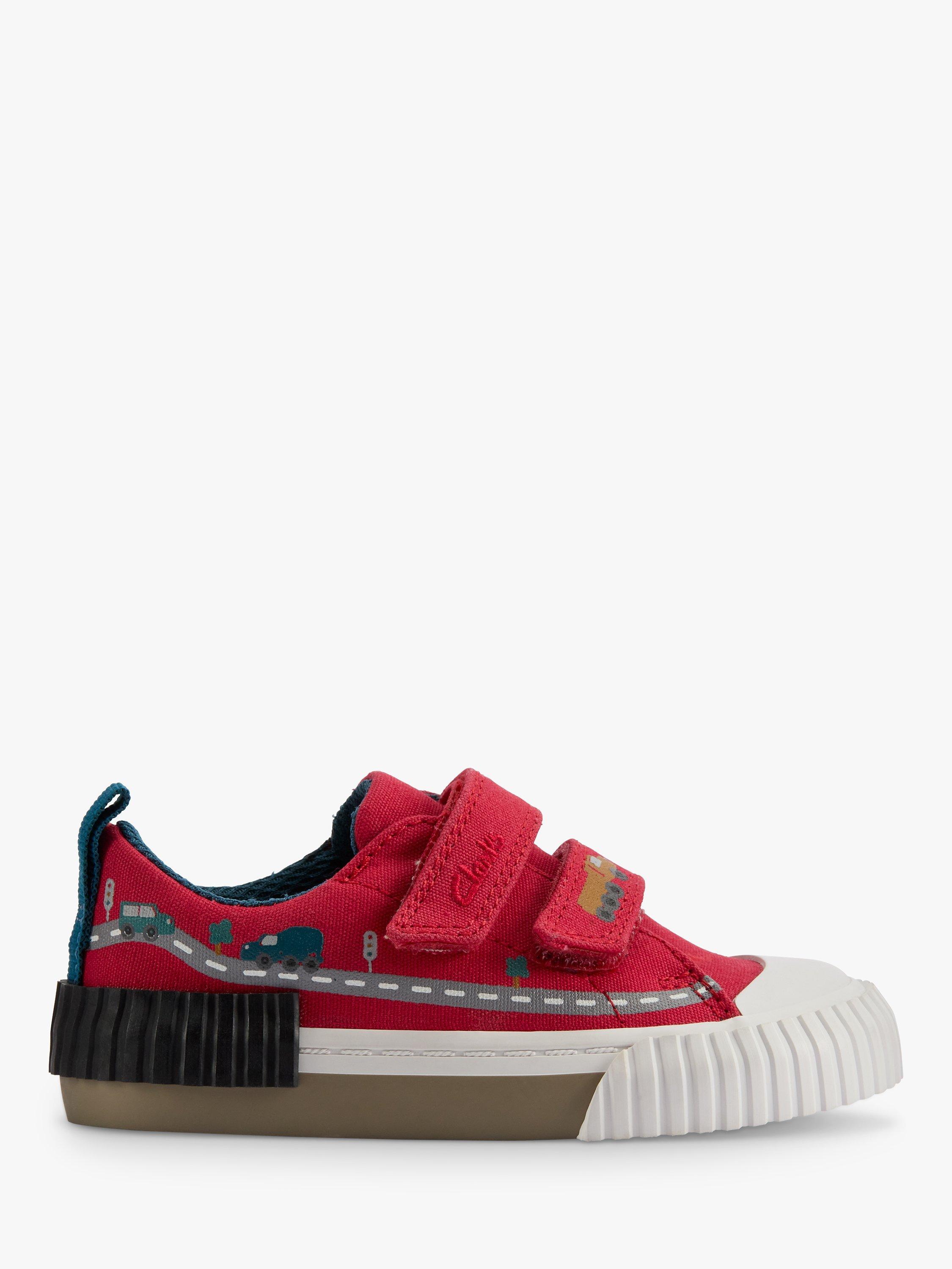 Clarks Kids Foxing Truck Canvas Shoes Red Multi