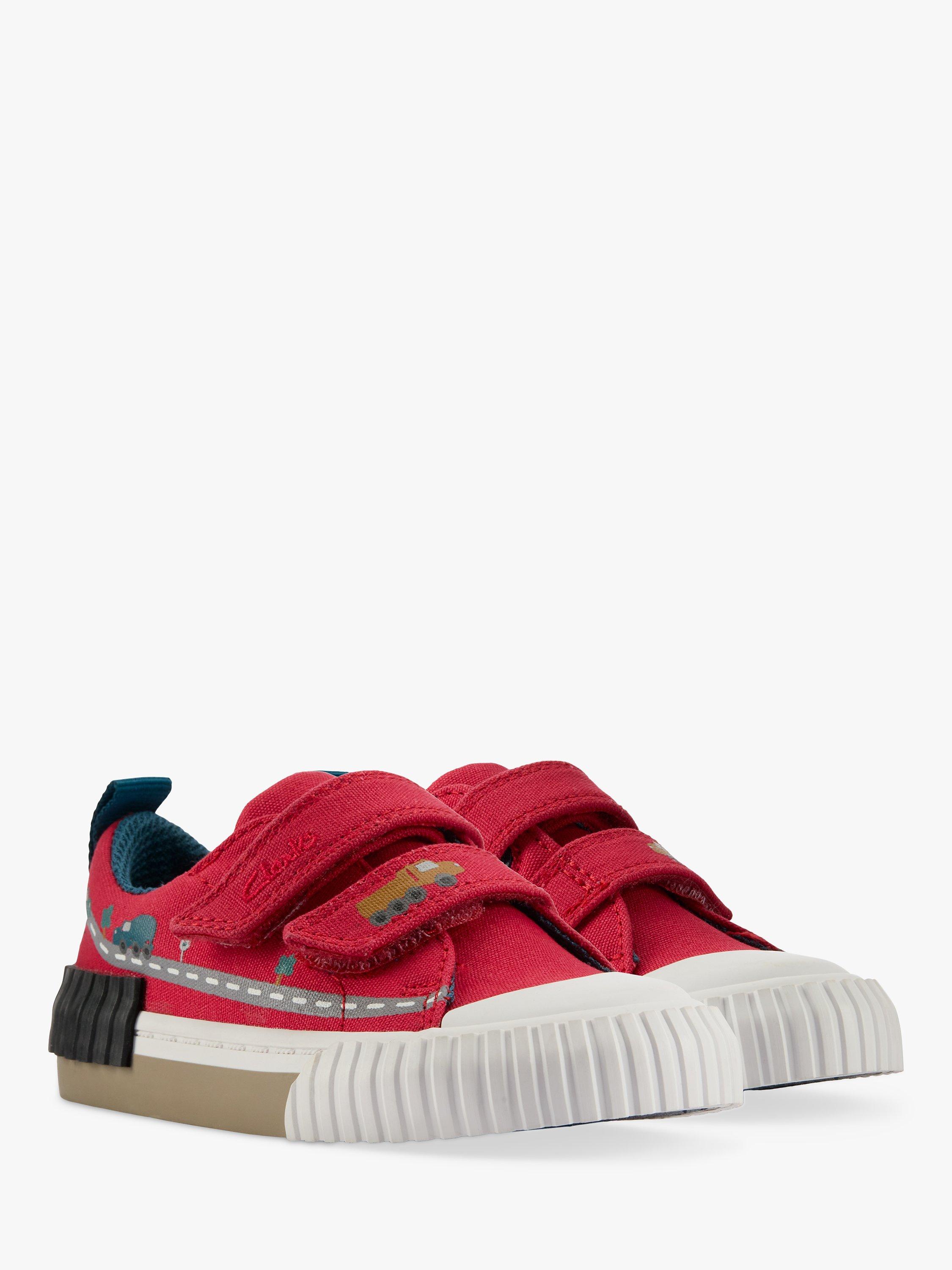 Clarks Kids Foxing Truck Canvas Shoes Red Multi