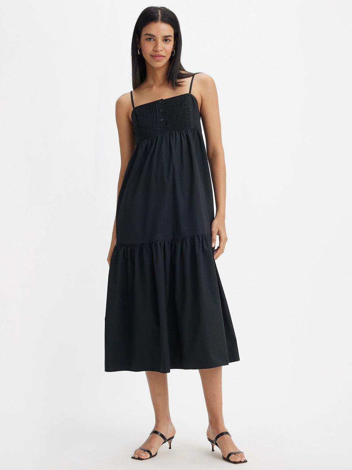 Levi's Issa Tiered Midi Dress, Caviar