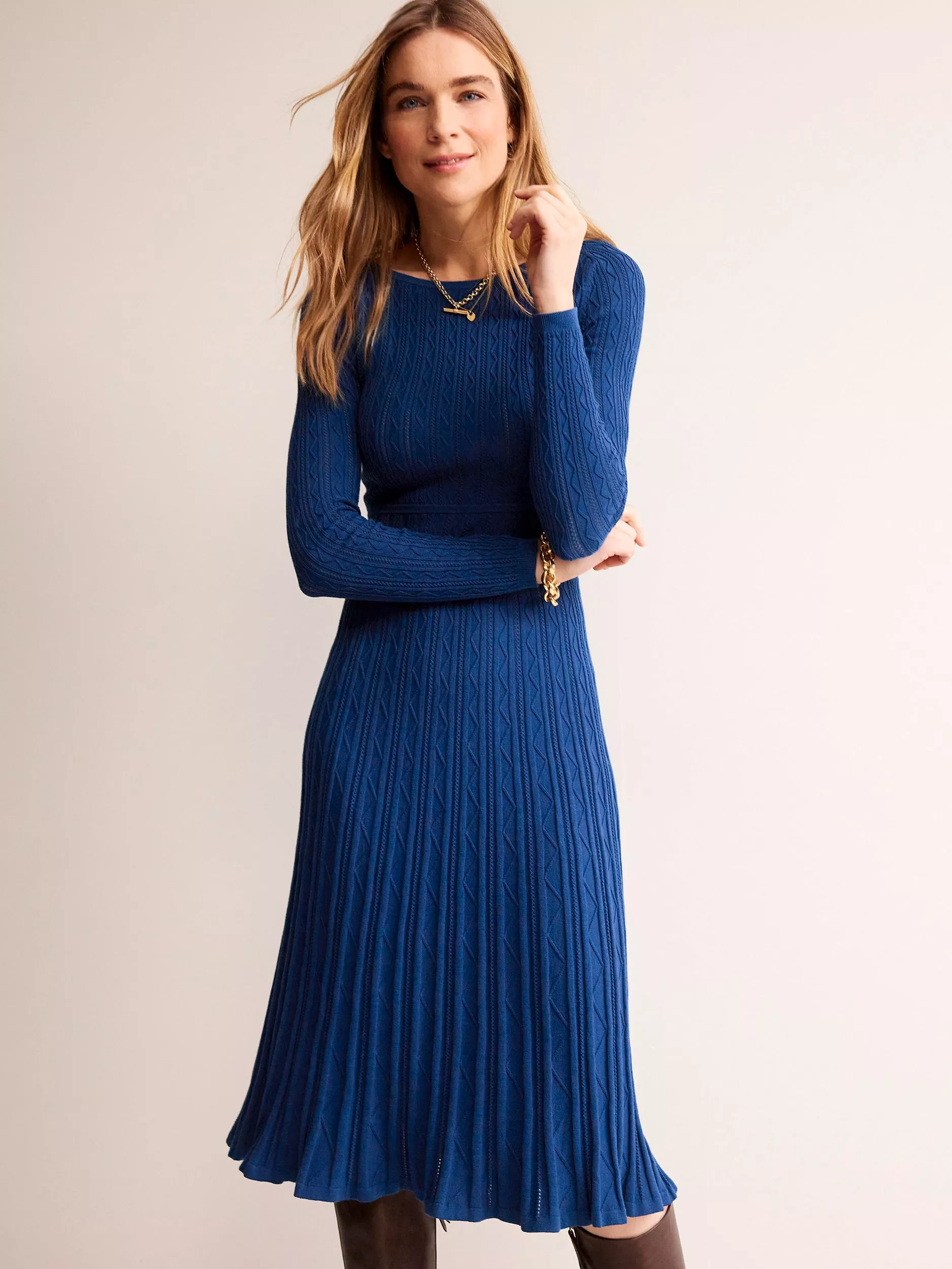 Boden navy blue dress sales
