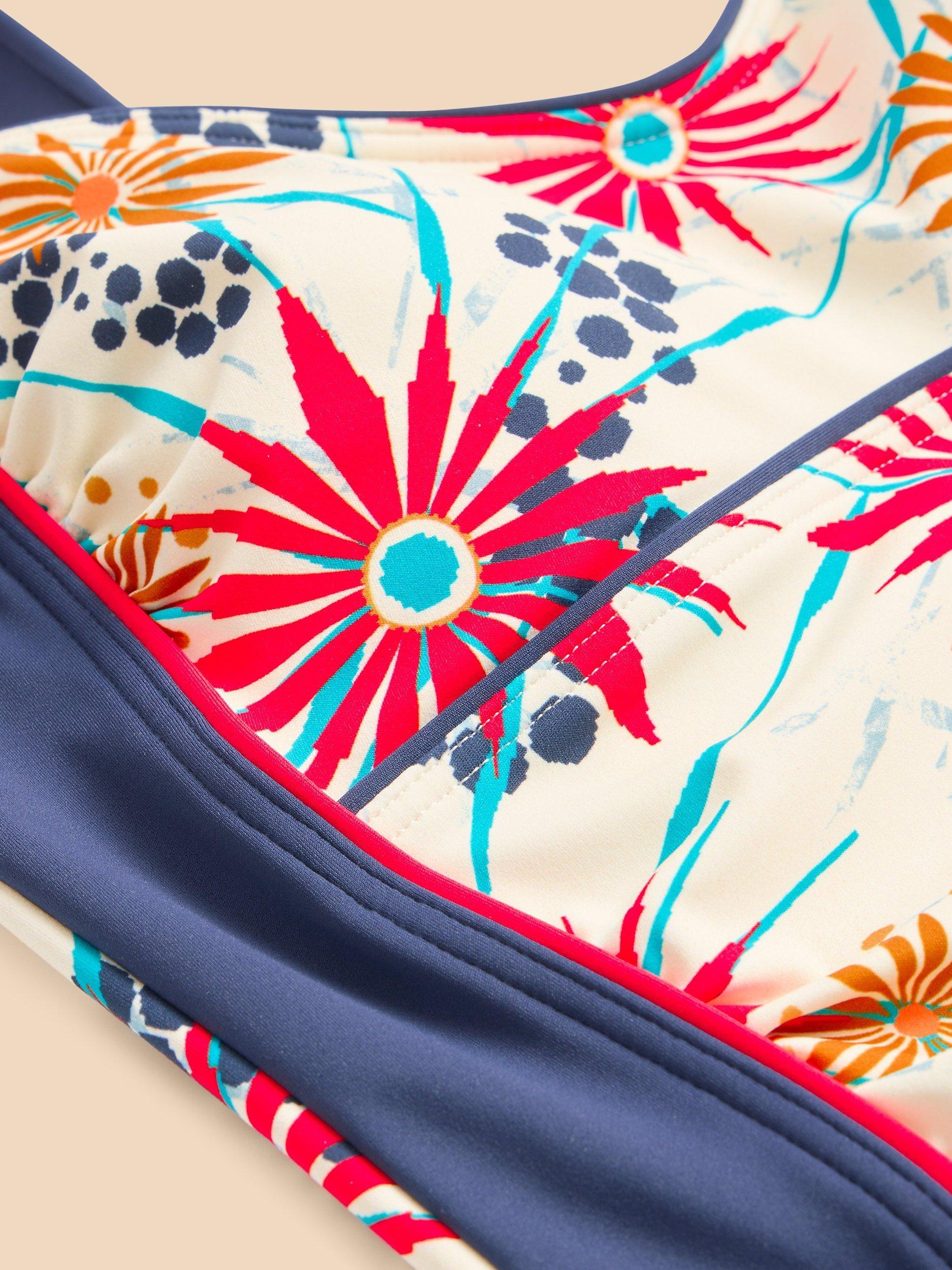 Product image 6 of 7, which shows White Stuff Splash Swimsuit, Ivory/Multi, 6