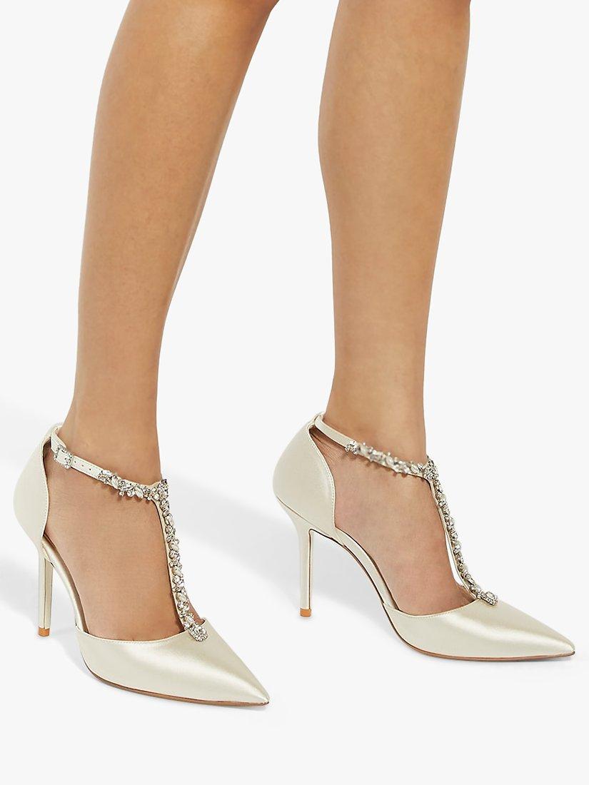 Product image 5 of 5, which shows Dune London Bridal Collection Devotional Embellished Court Shoes, Ivory, EU38