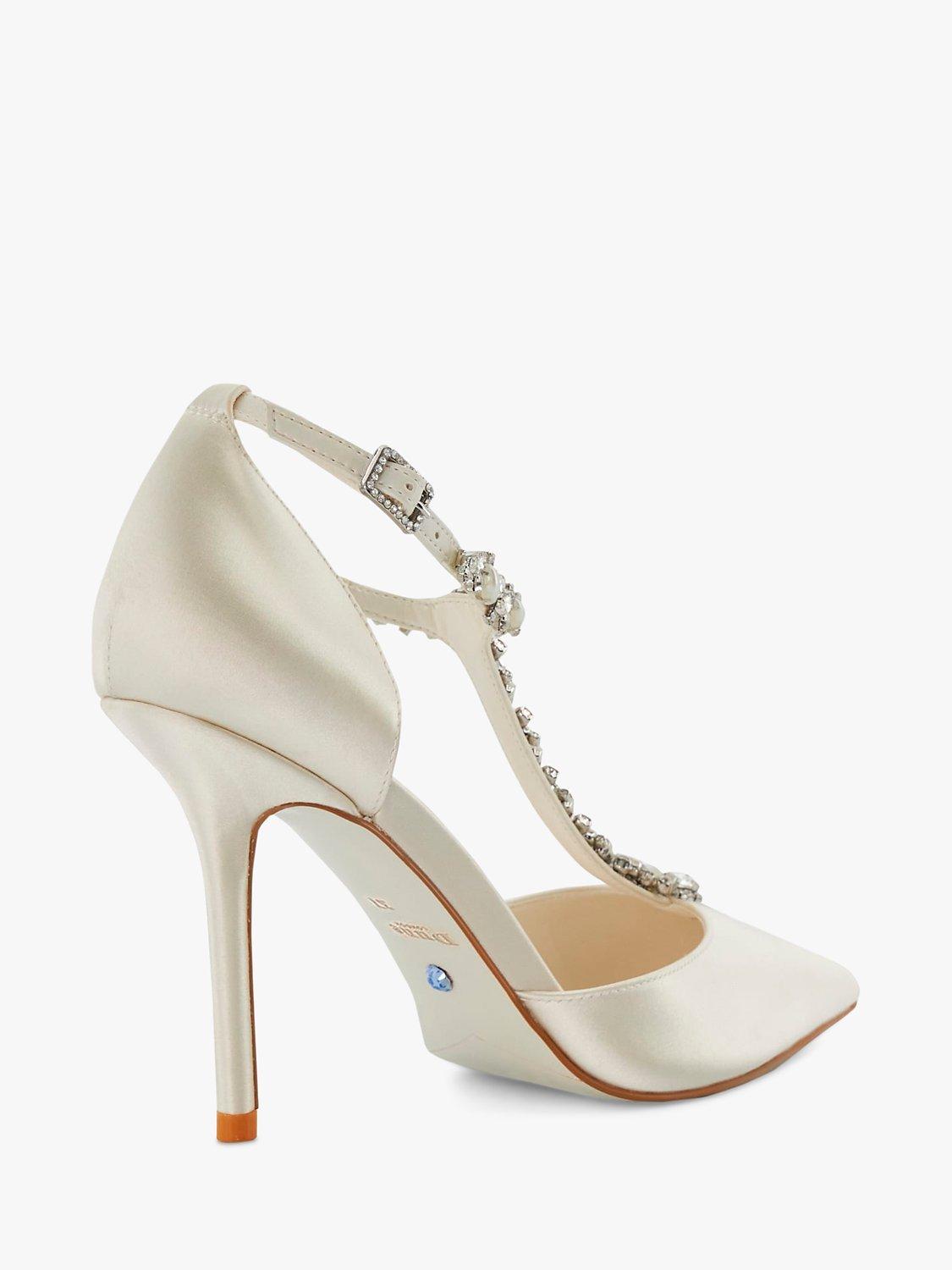 Product image 4 of 5, which shows Dune London Bridal Collection Devotional Embellished Court Shoes, Ivory, EU38