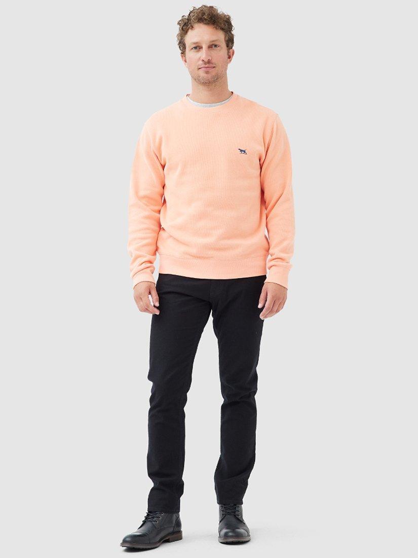 Product image 2 of 5, which shows Rodd & Gunn Gunn Cotton Crew Neck Sweatshirt, Apricot, XS