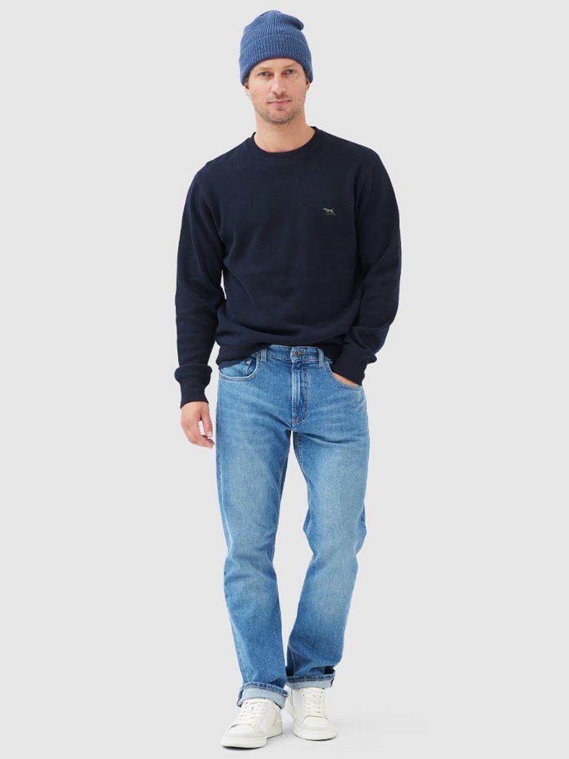 Product image 2 of 5, which shows Rodd & Gunn Gunn Cotton Crew Neck Sweatshirt, Midnight, XS