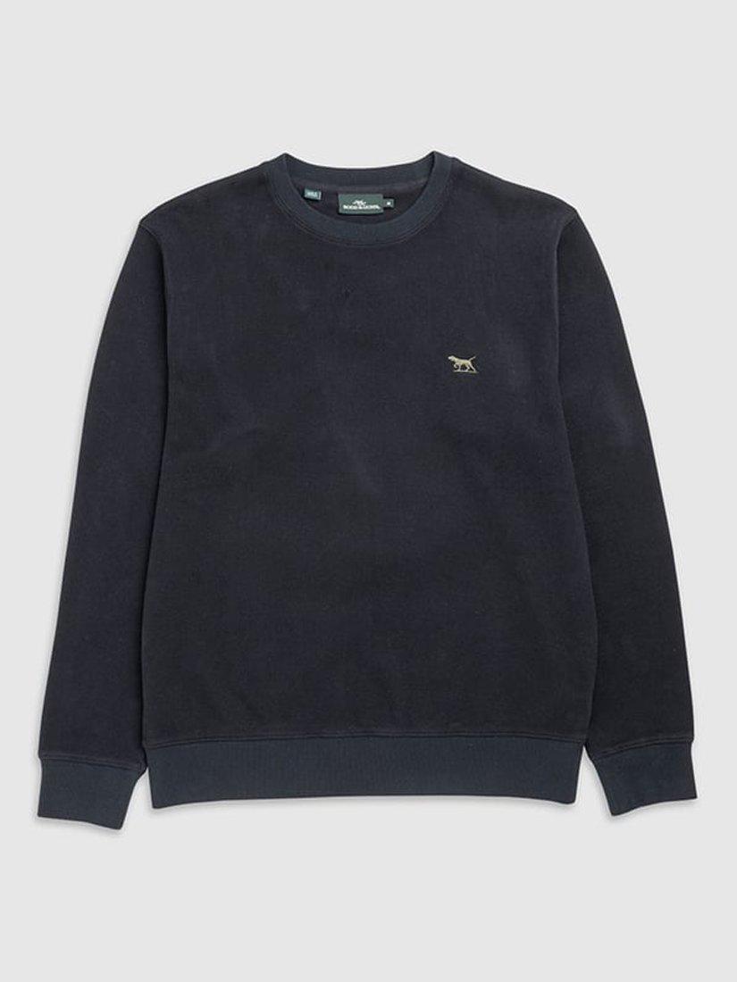 Product image 4 of 5, which shows Rodd & Gunn Gunn Cotton Crew Neck Sweatshirt, Midnight, XS