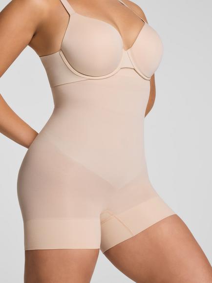 Spanx SPANXsculpt™ Firm Compression Seamless Power High-Waisted Shorty - view 2, Soft Nude
