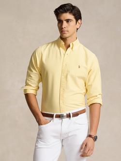 Polo Ralph Lauren Long Sleeve Custom Fit Oxford Shirt, Yellow Oxford