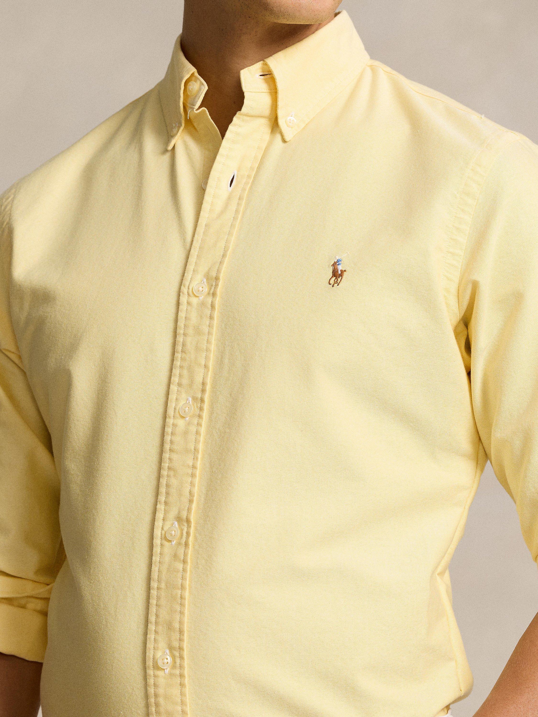 Product image 3 of 5, which shows Ralph Lauren Custom Fit Oxford Shirt, Yellow, M