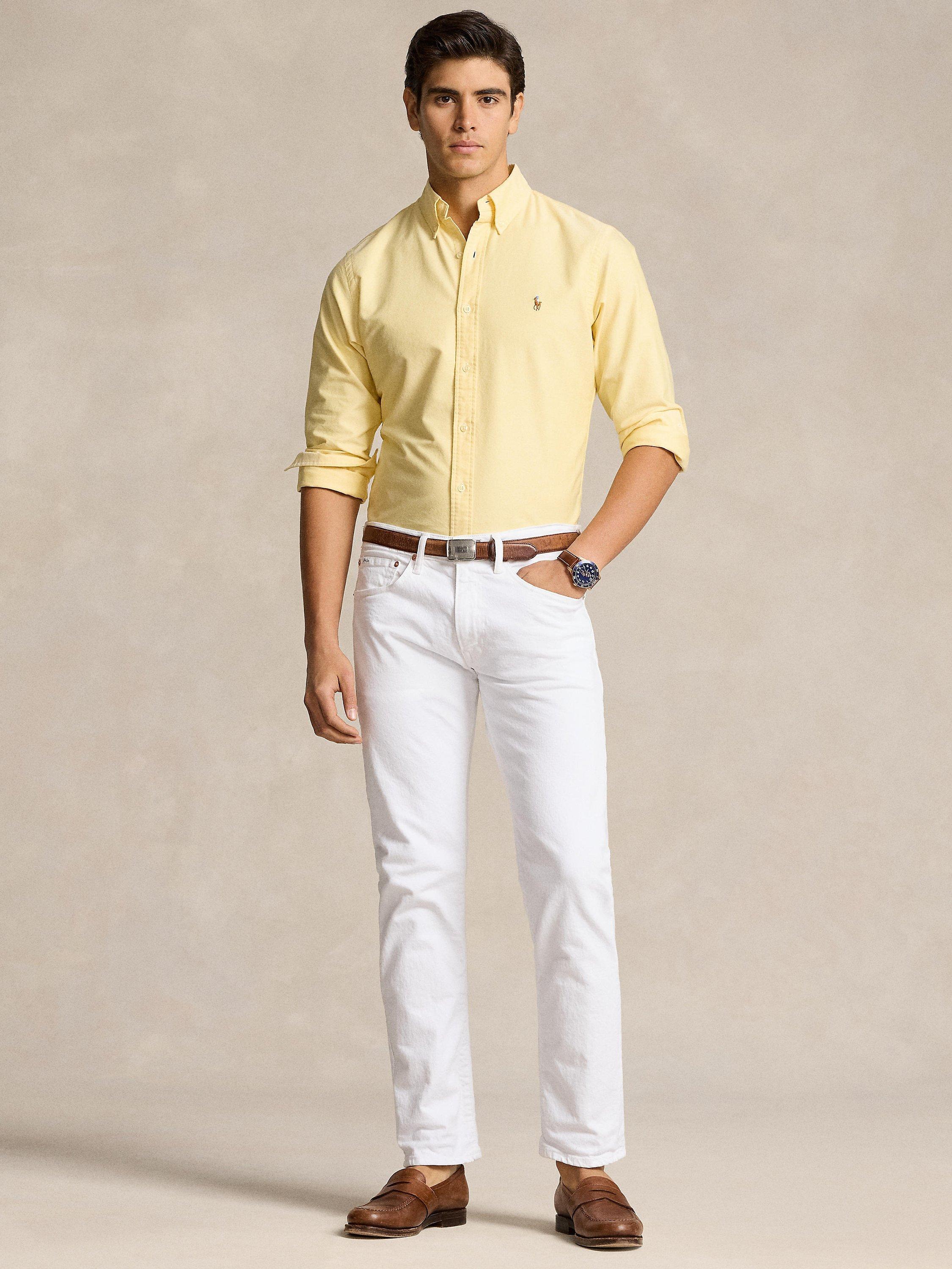 Ralph Lauren Custom Fit Oxford Shirt, Yellow, S