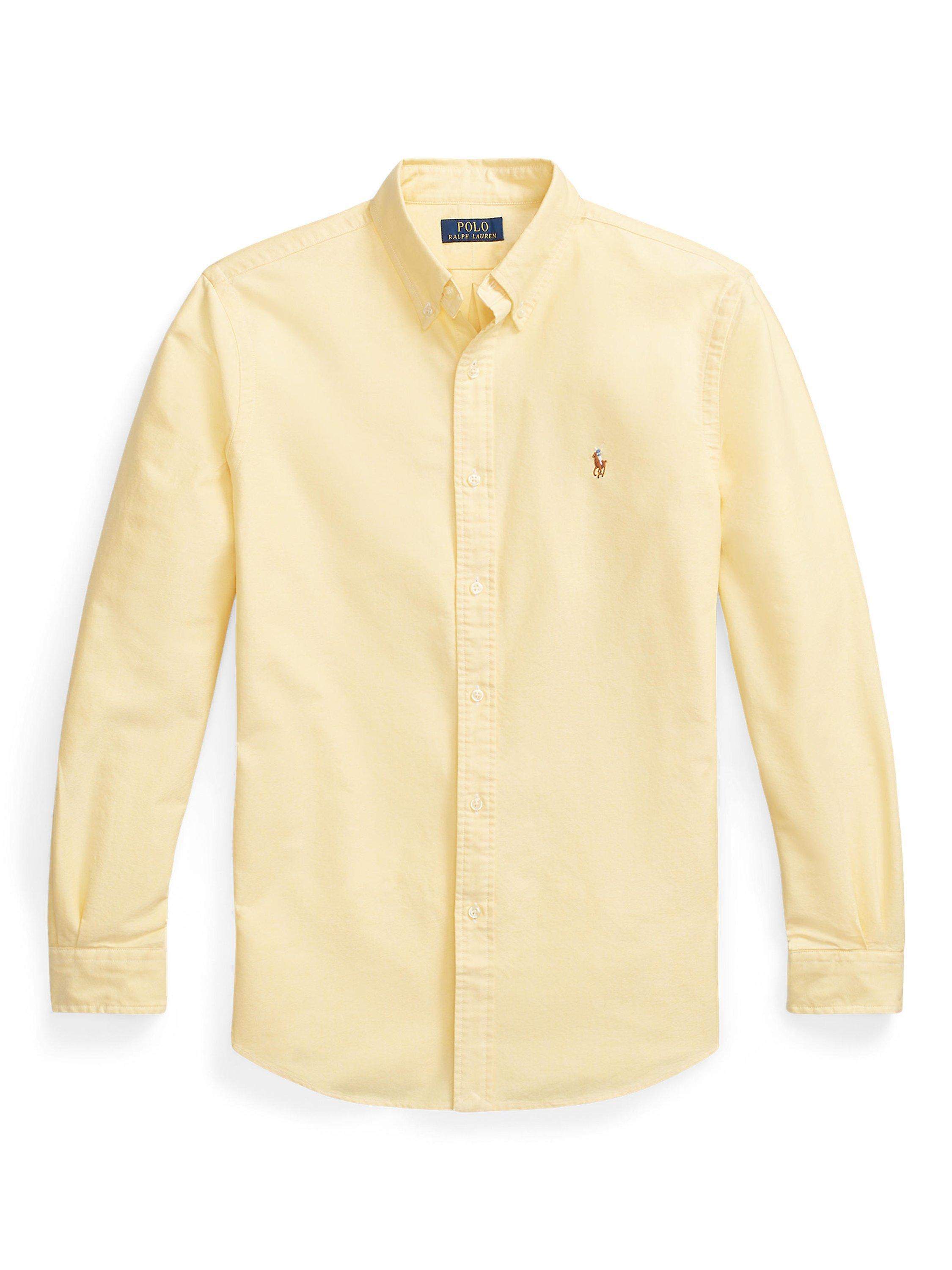 Ralph Lauren Custom Fit Oxford Shirt, Yellow, S