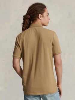 Ralph Lauren Custom Slim Fit Mesh Polo Shirt - view 2, Cafe Tan/C8176