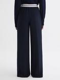 Reiss Abigail Wide Leg Trousers, Navy