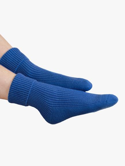Pure Collection Ribbed Cashmere Blend Socks, Mineral