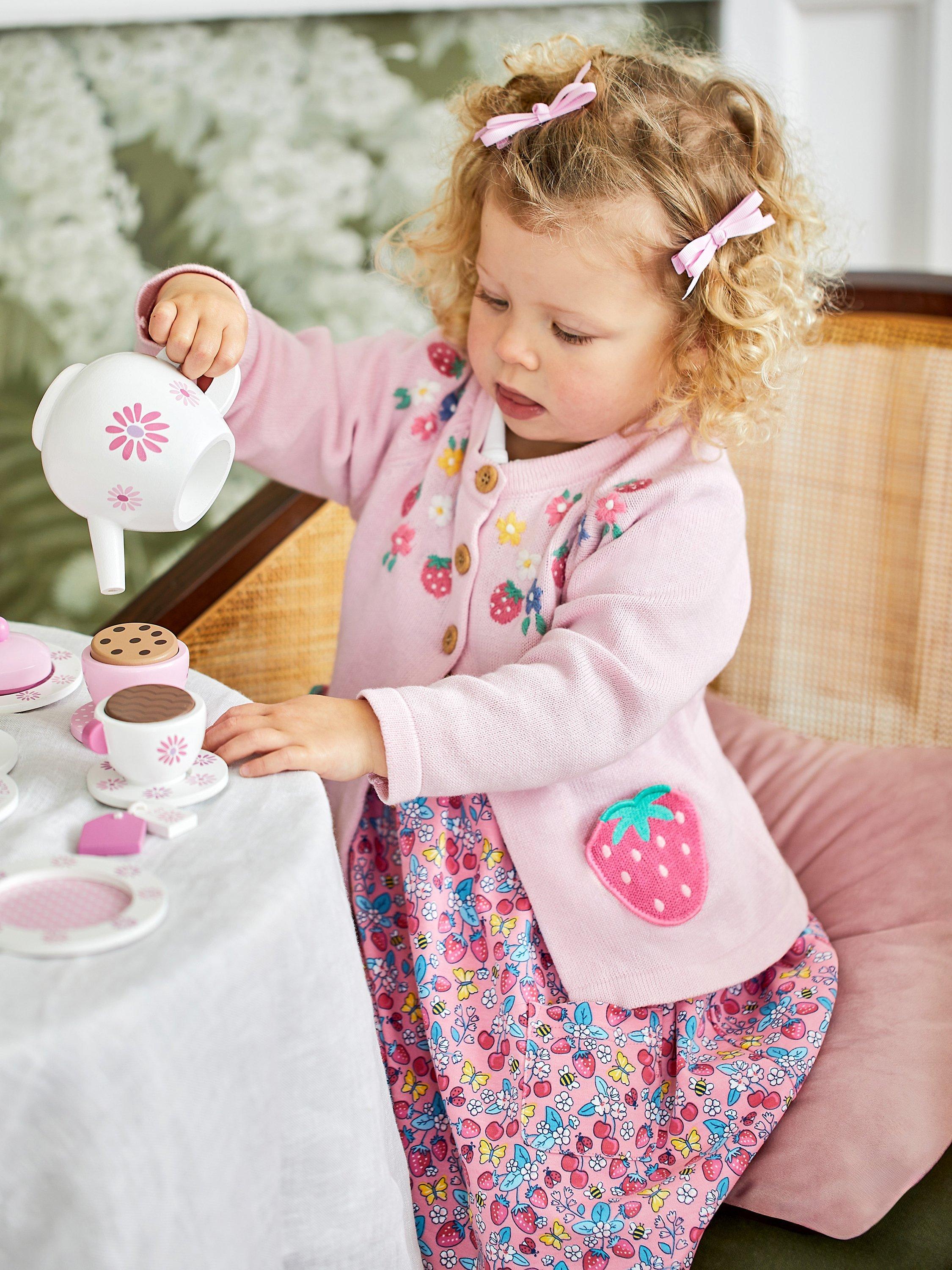 JoJo Maman Bébé Baby Strawberry Cardigan, Pink