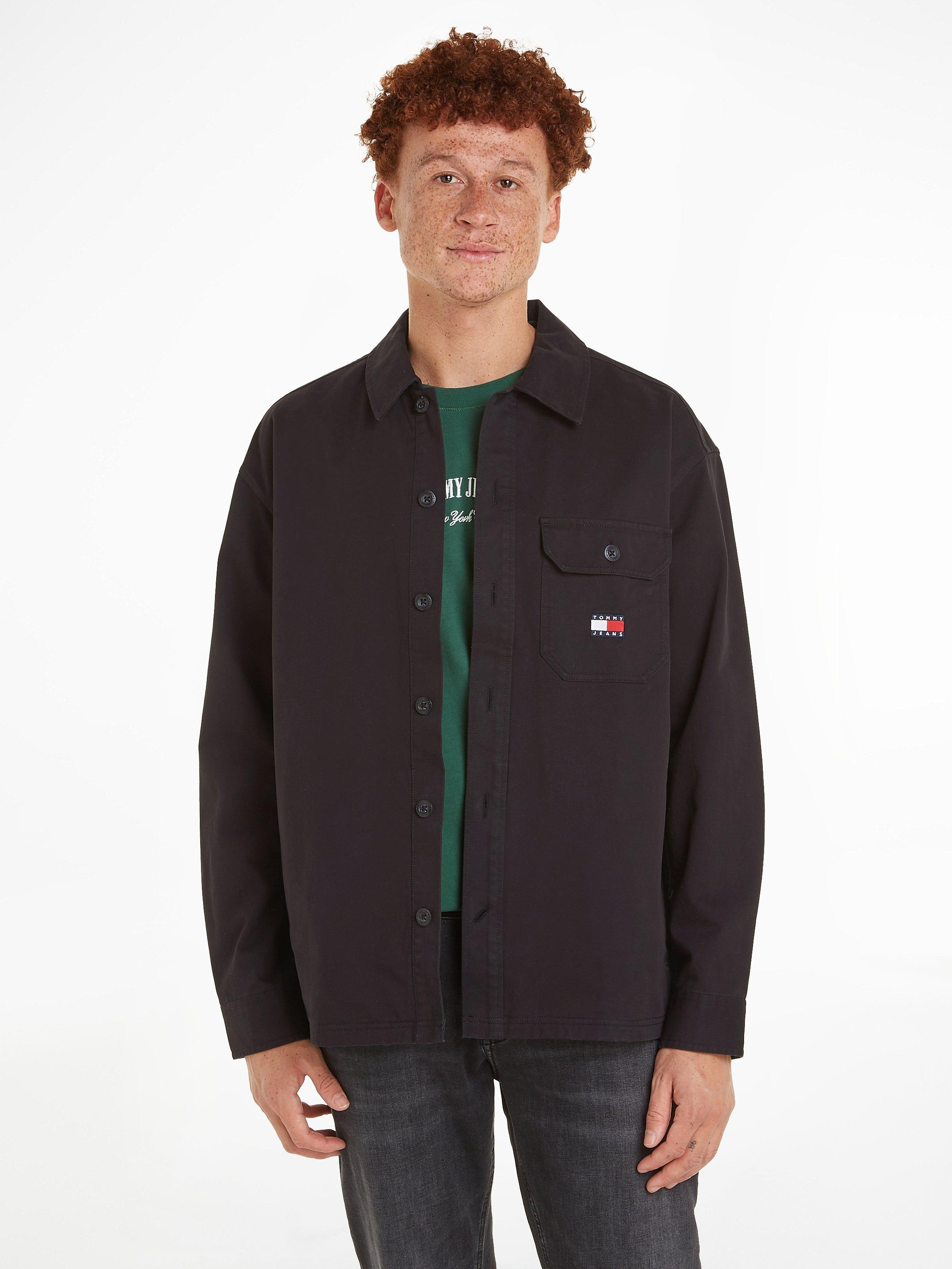Tommy Jeans TJM Essential Solid Shirt, Black