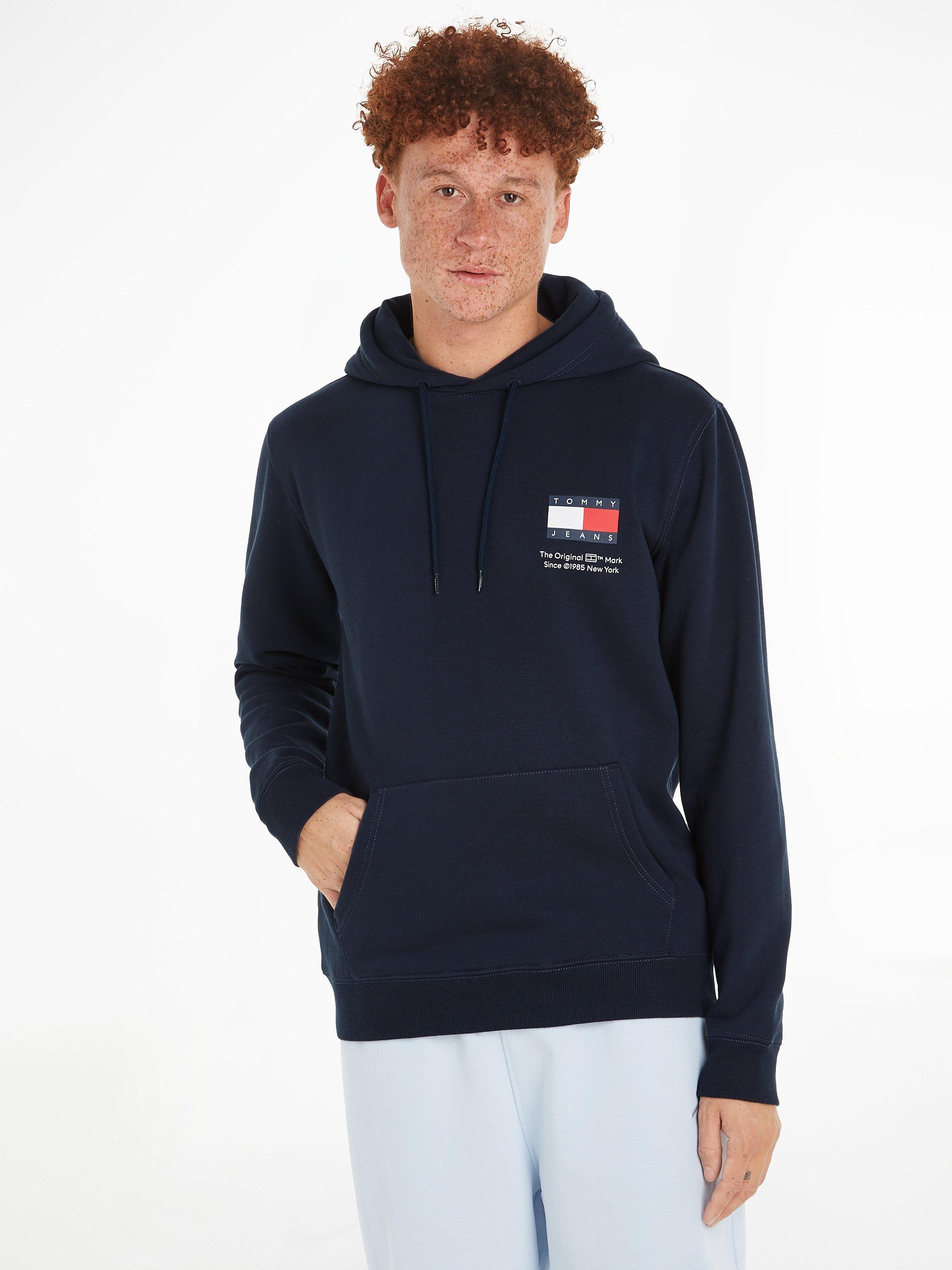 Tommy Jeans TJM Essential Flag Hoodie, Navy