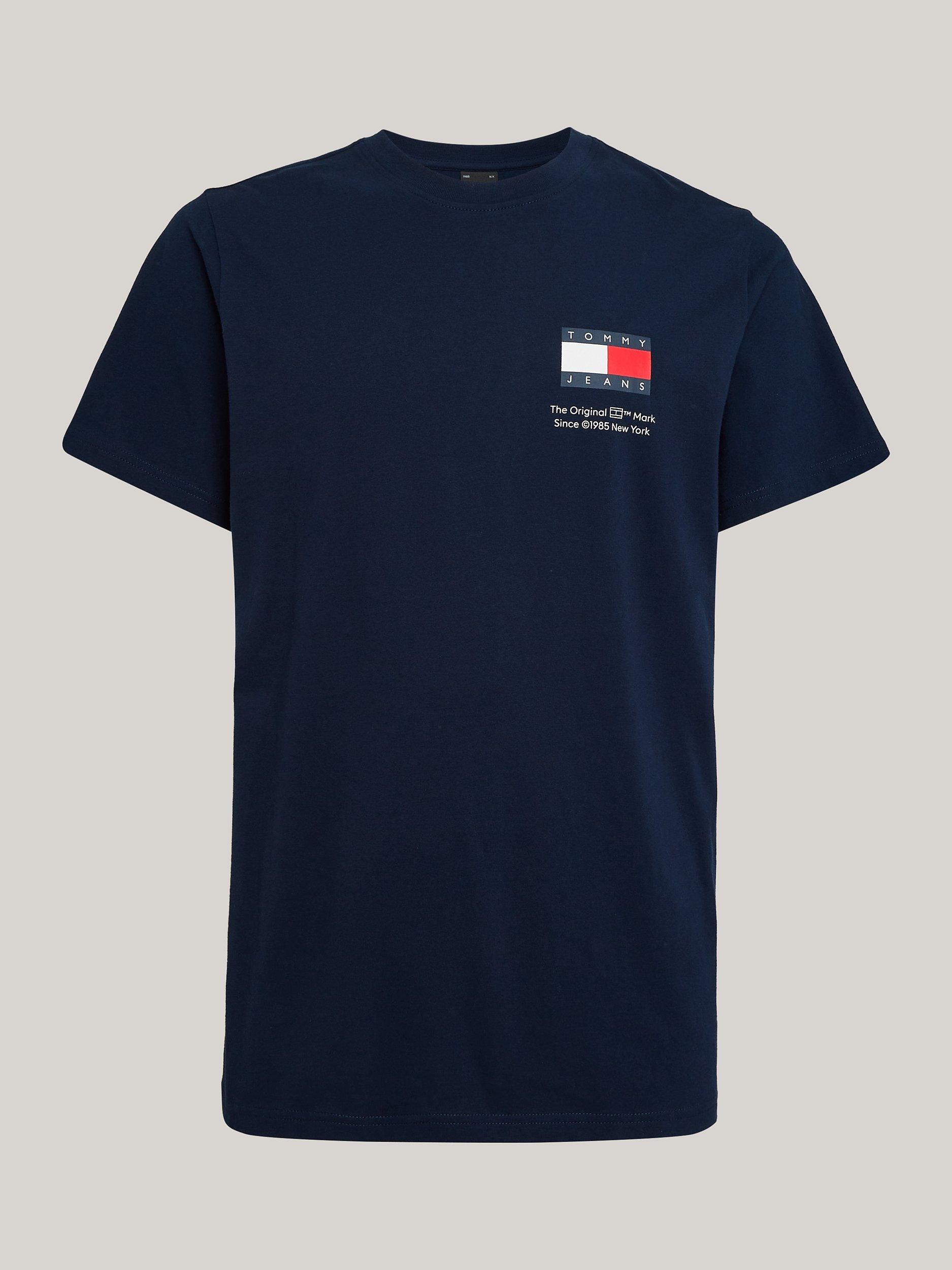 Product image 5 of 6, which shows Tommy Jeans Slim Essential Flag T-Shirt, Dark Night Navy, XS