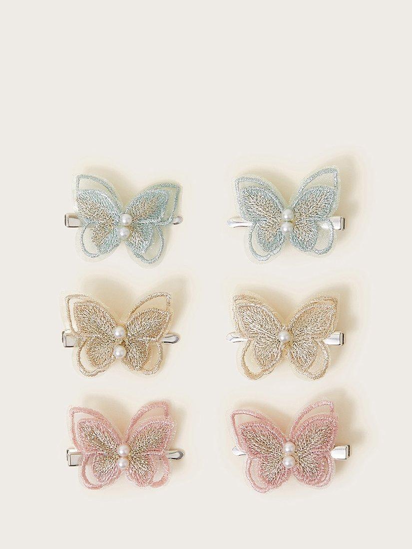 Monsoon Kids' Butterfly Clip, Pack of 6, Multi