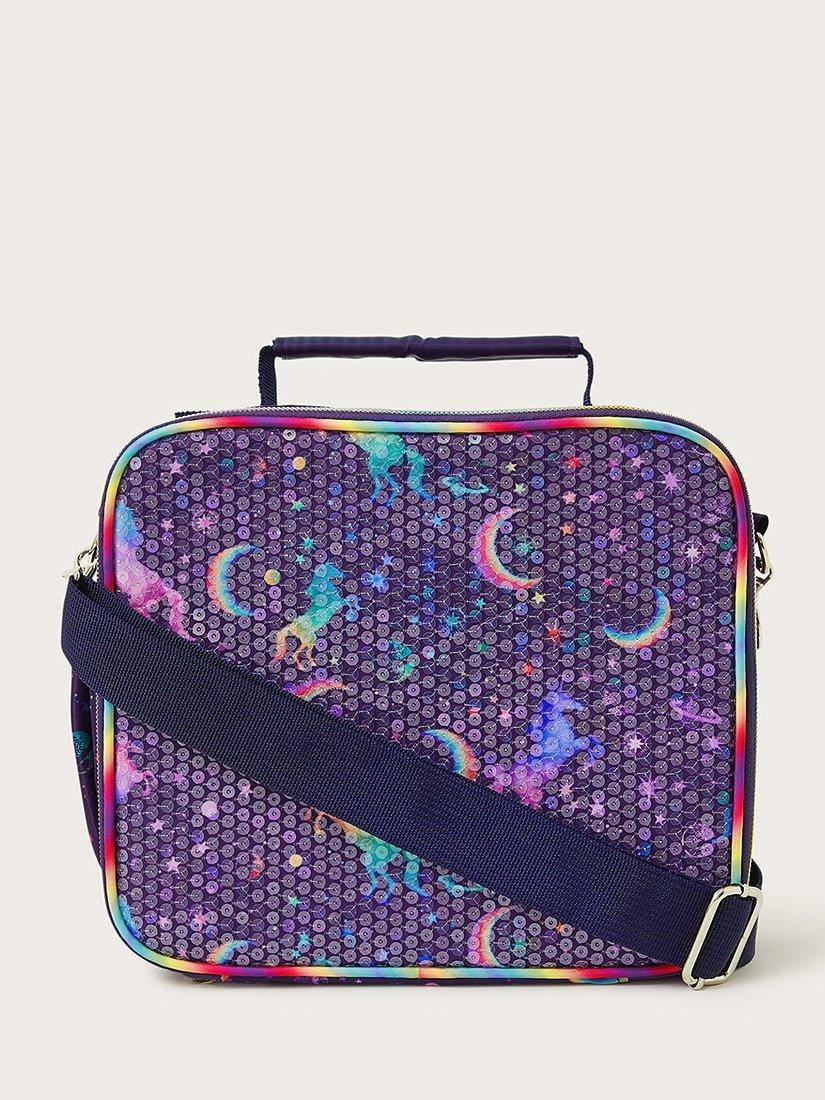 Monsoon Kids' Unicorn Sequin Lunch Bag, Multi