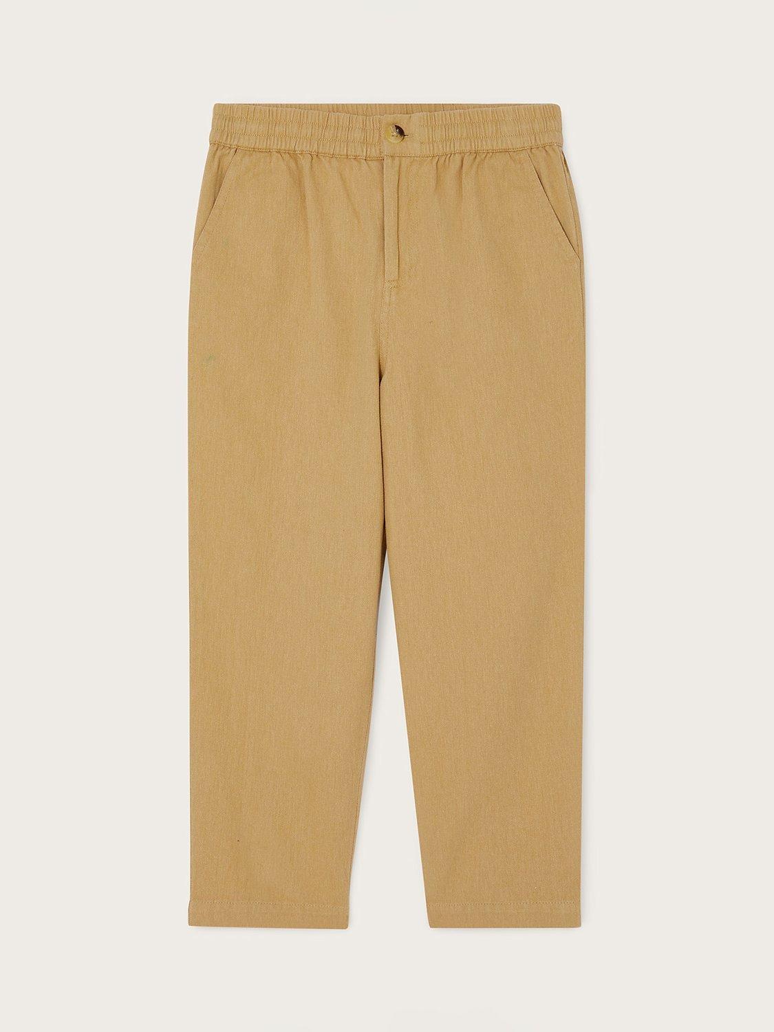 Monsoon Kids' Cotton Chinos, Stone