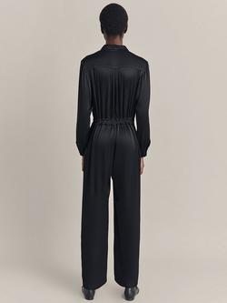 Ghost Janine Satin Jumpsuit - view 2, Black
