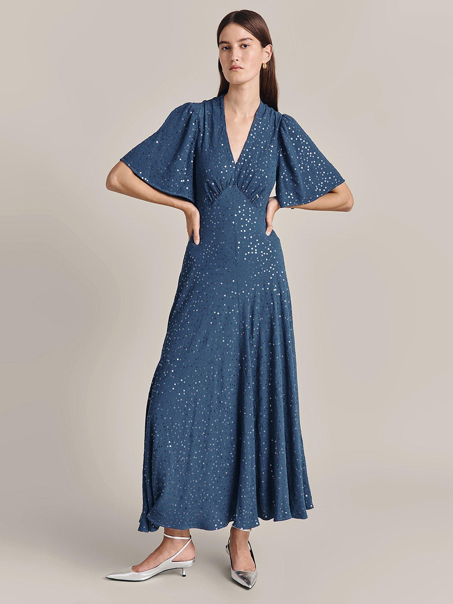 Ghost Matilda Midi Dress, Blue, XS