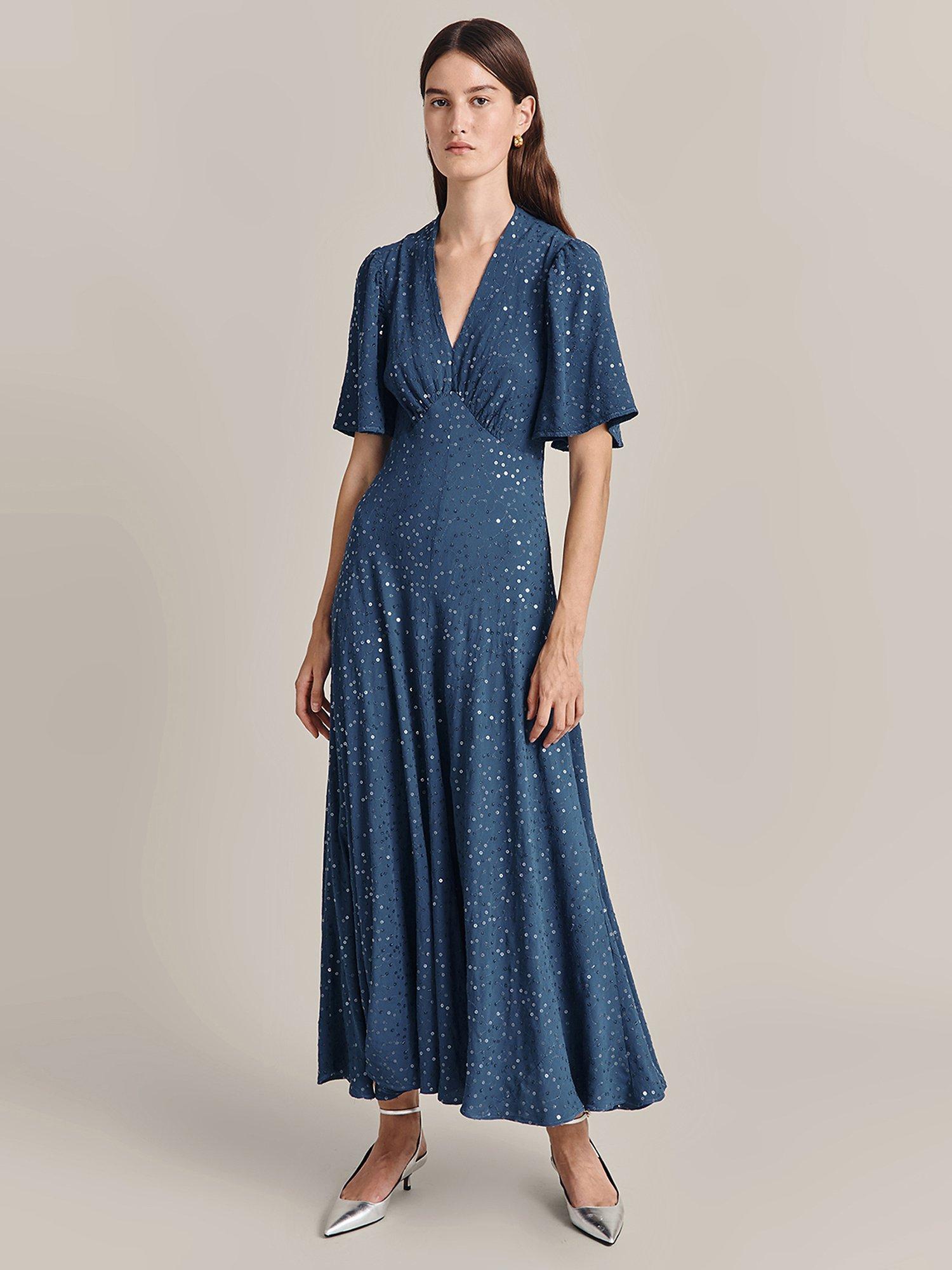 Ghost Matilda Midi Dress, Blue, XS