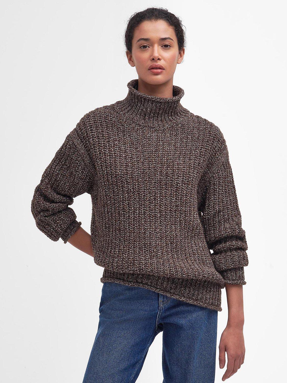 Barbour Rockcliffe Fisherman's Rib Jumper, Brown