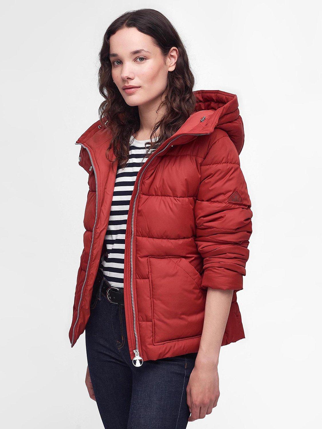 Ferndale Baffle Quilted Jacket, Saffron Red