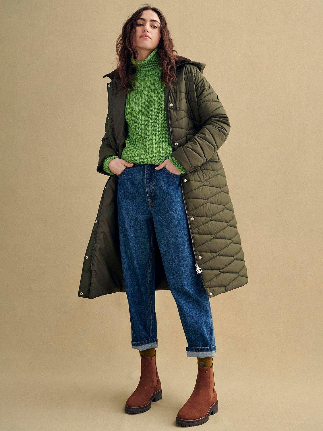 Barbour Oakfield Quilted Coat, Olive